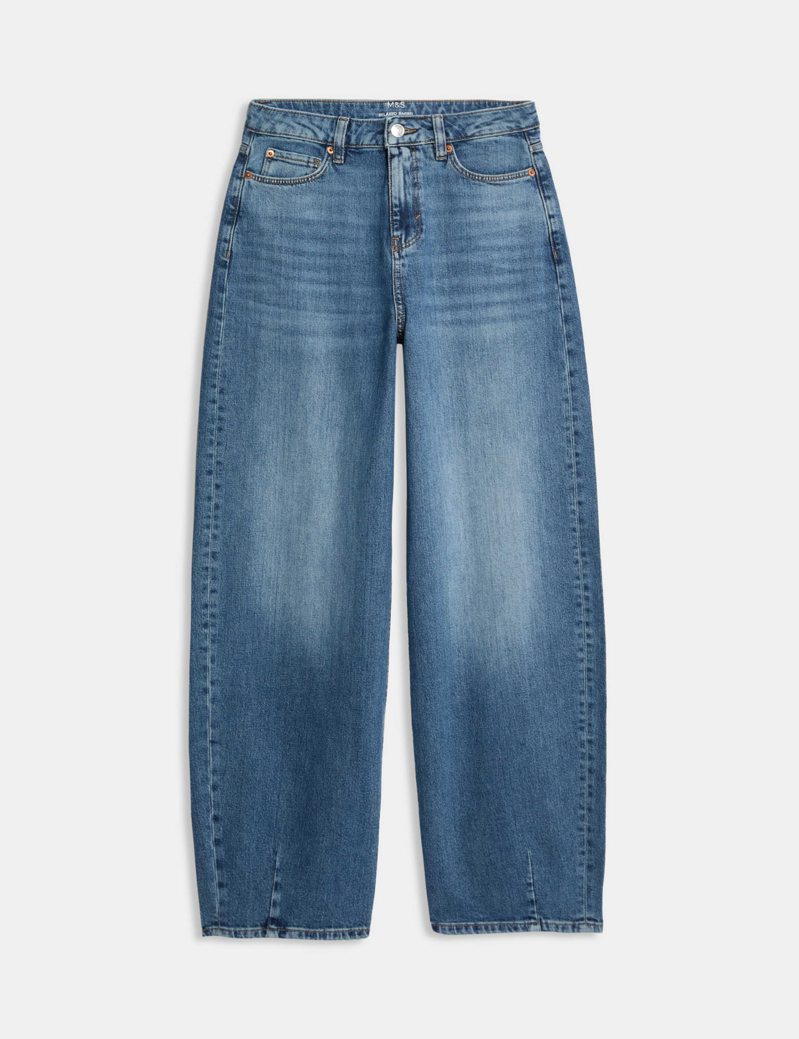 Relaxed Mid Rise Barrel Jeans 2 of 6