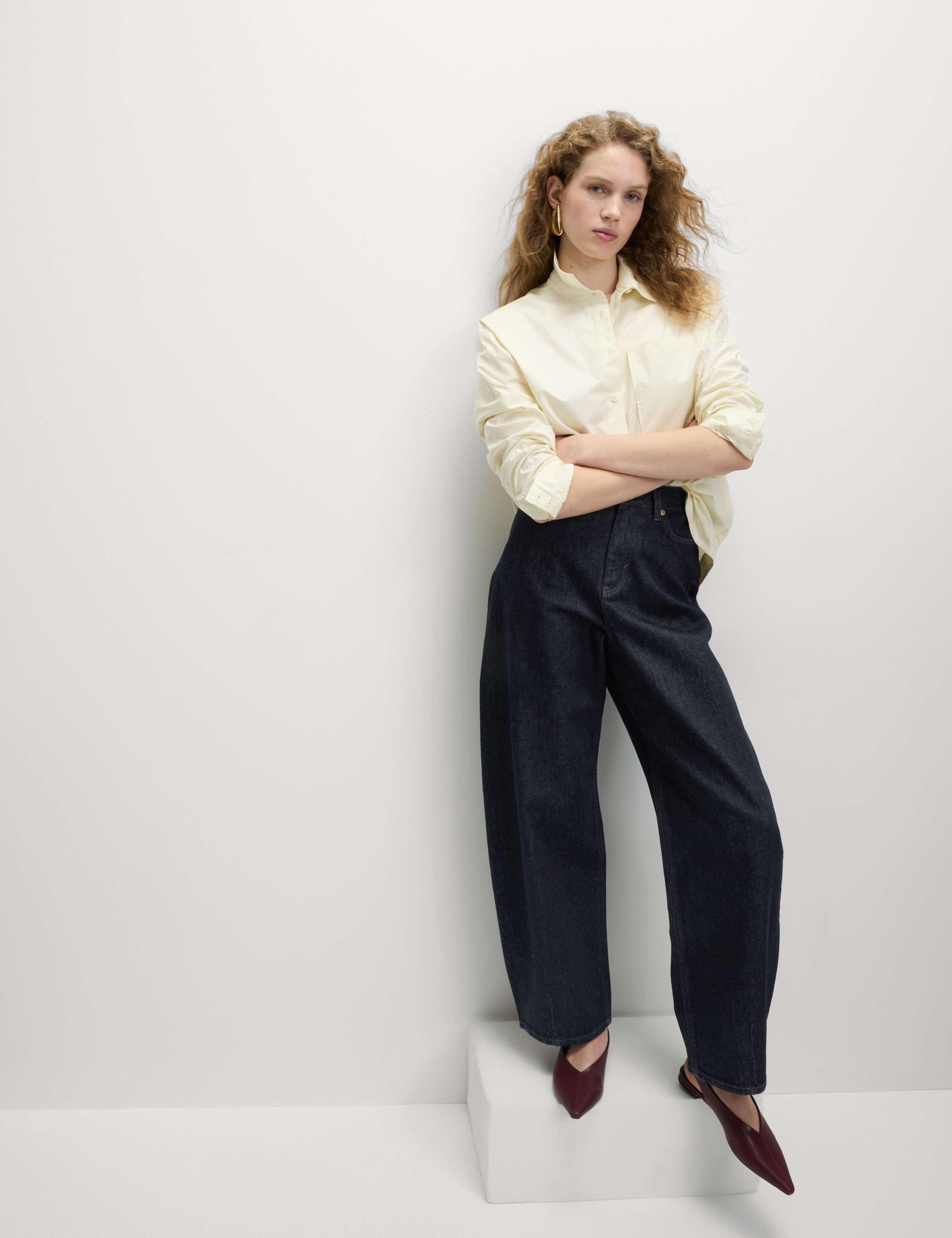 Relaxed Mid Rise Barrel Jeans 1 of 6