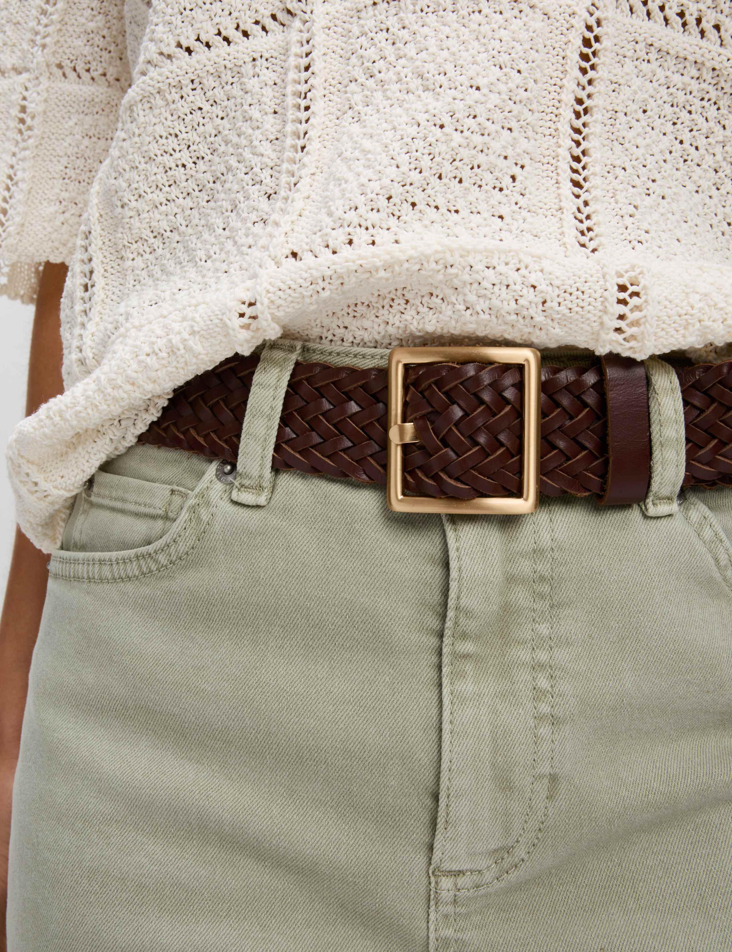 High Waisted Cropped Slim Fit Jeans 3 of 5