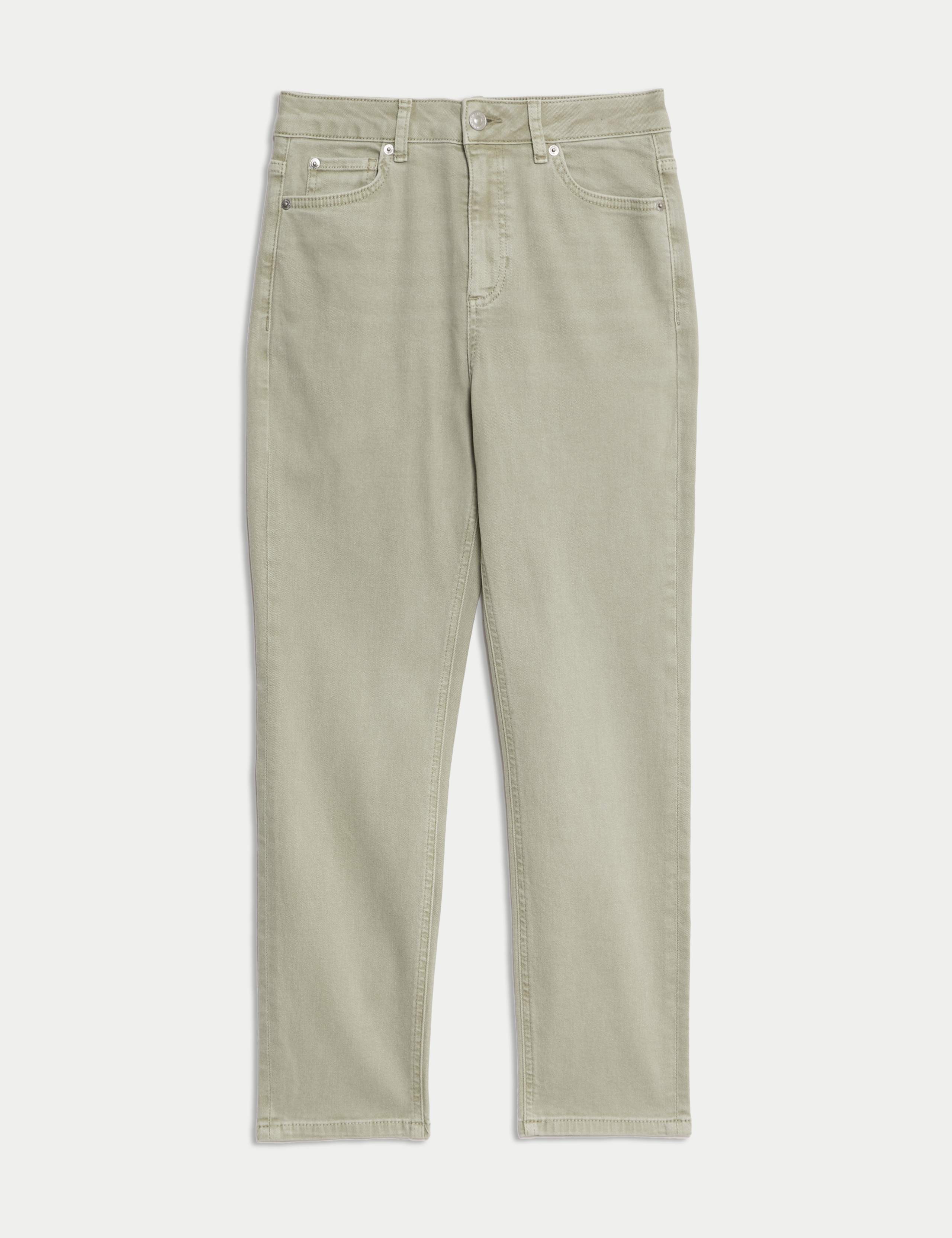 High Waisted Cropped Slim Fit Jeans 2 of 5