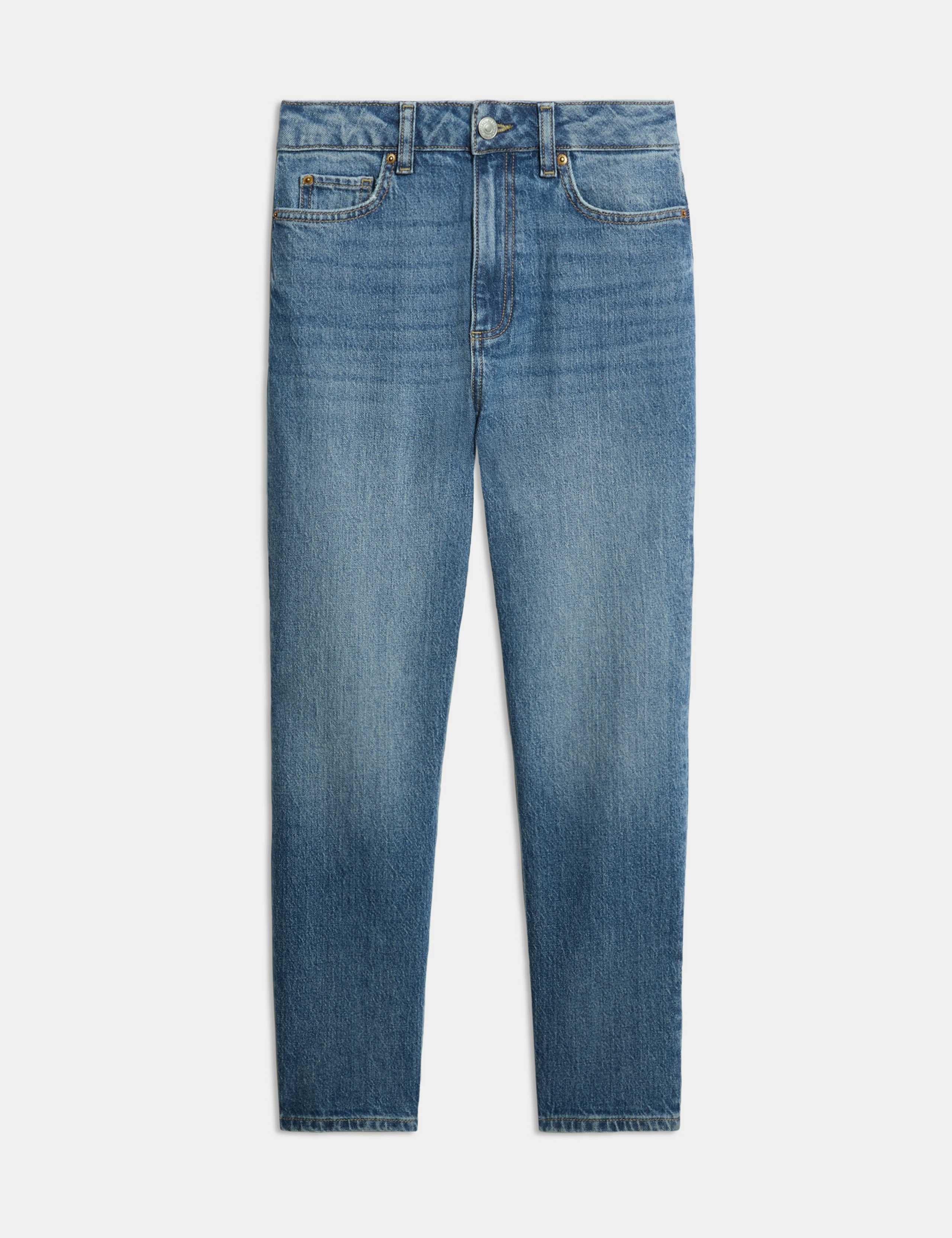 High Waisted Cropped Slim Fit Jeans 2 of 6