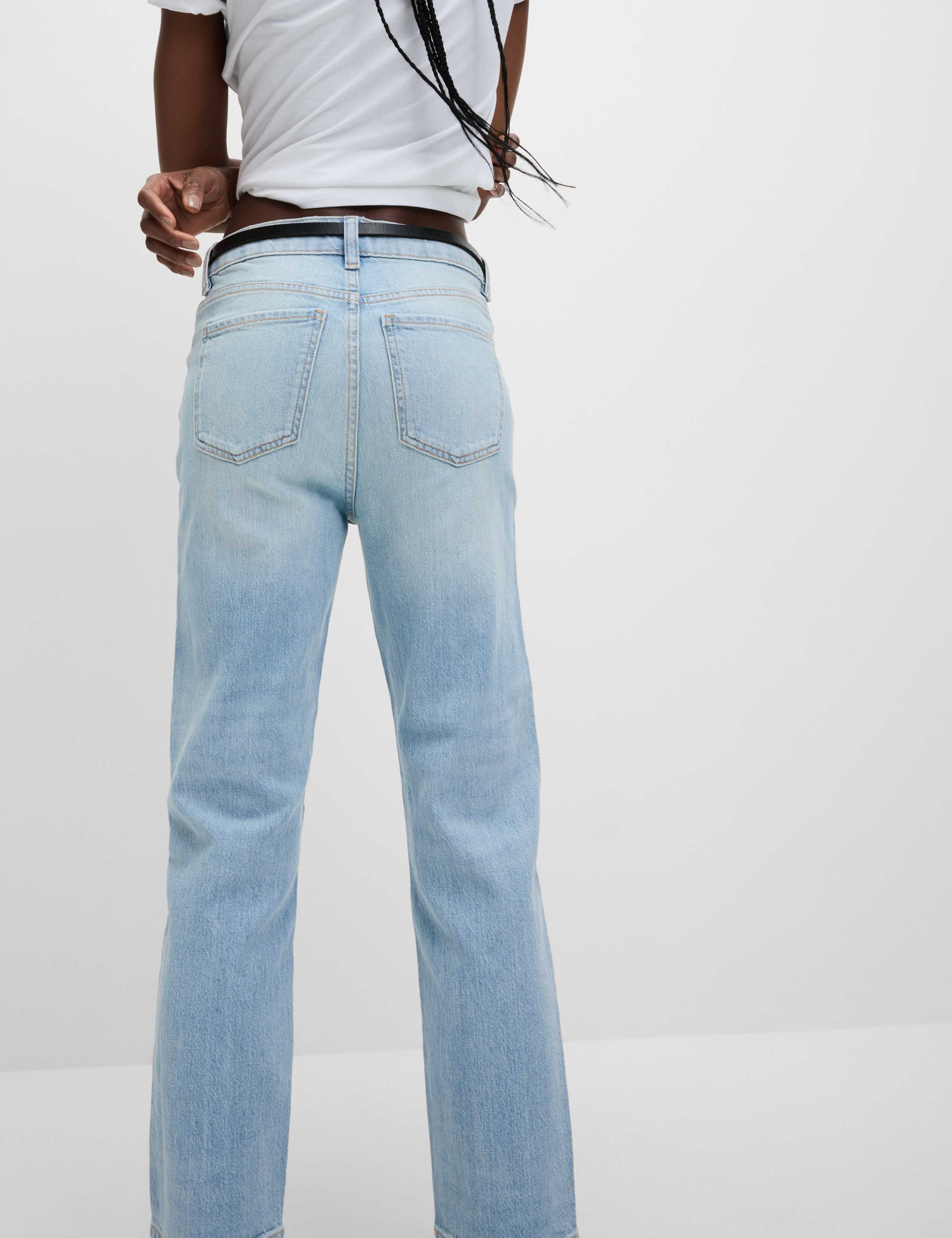 High Waisted Cropped Slim Fit Jeans 4 of 5