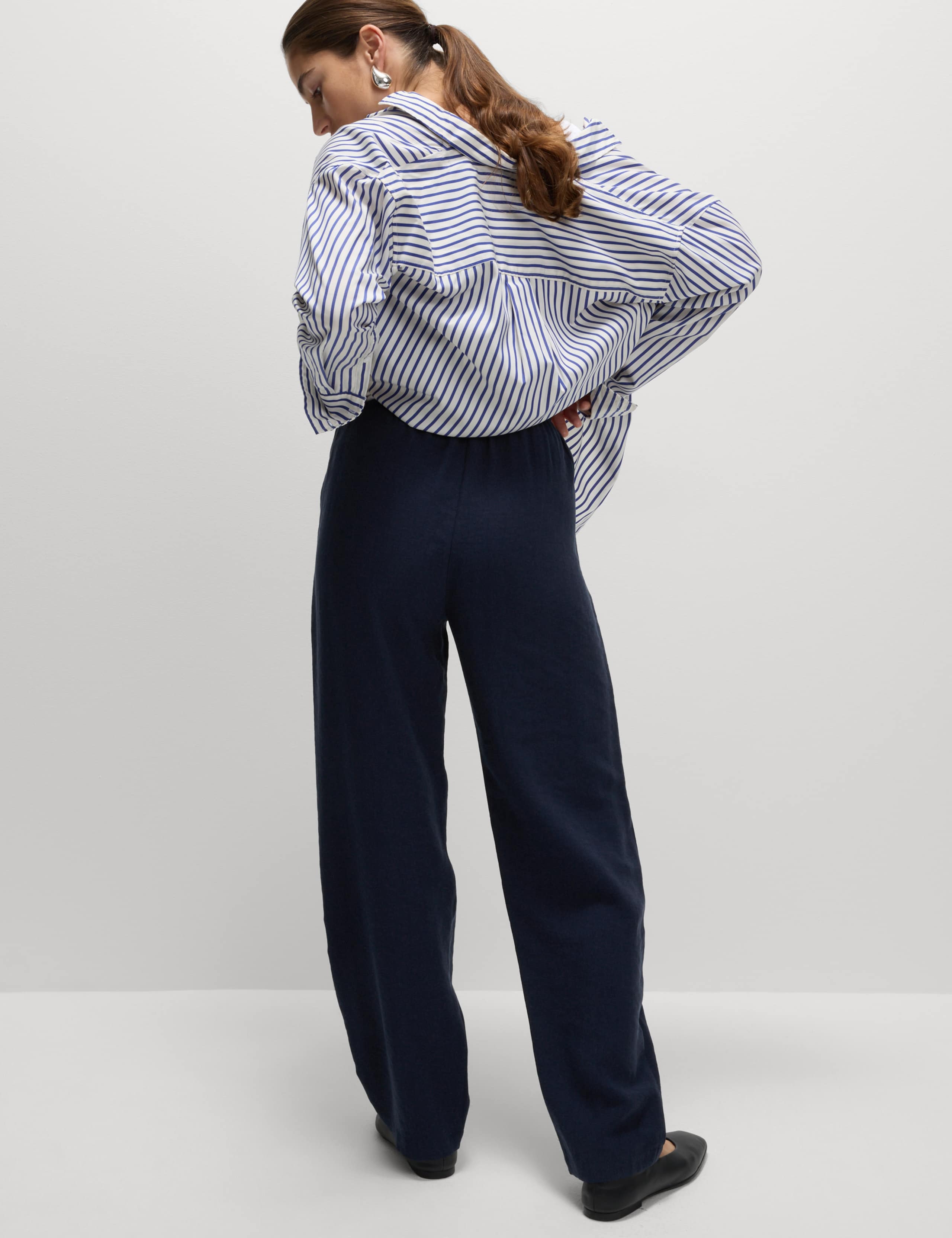 Lyocell Rich Straight Leg Trousers 4 of 4