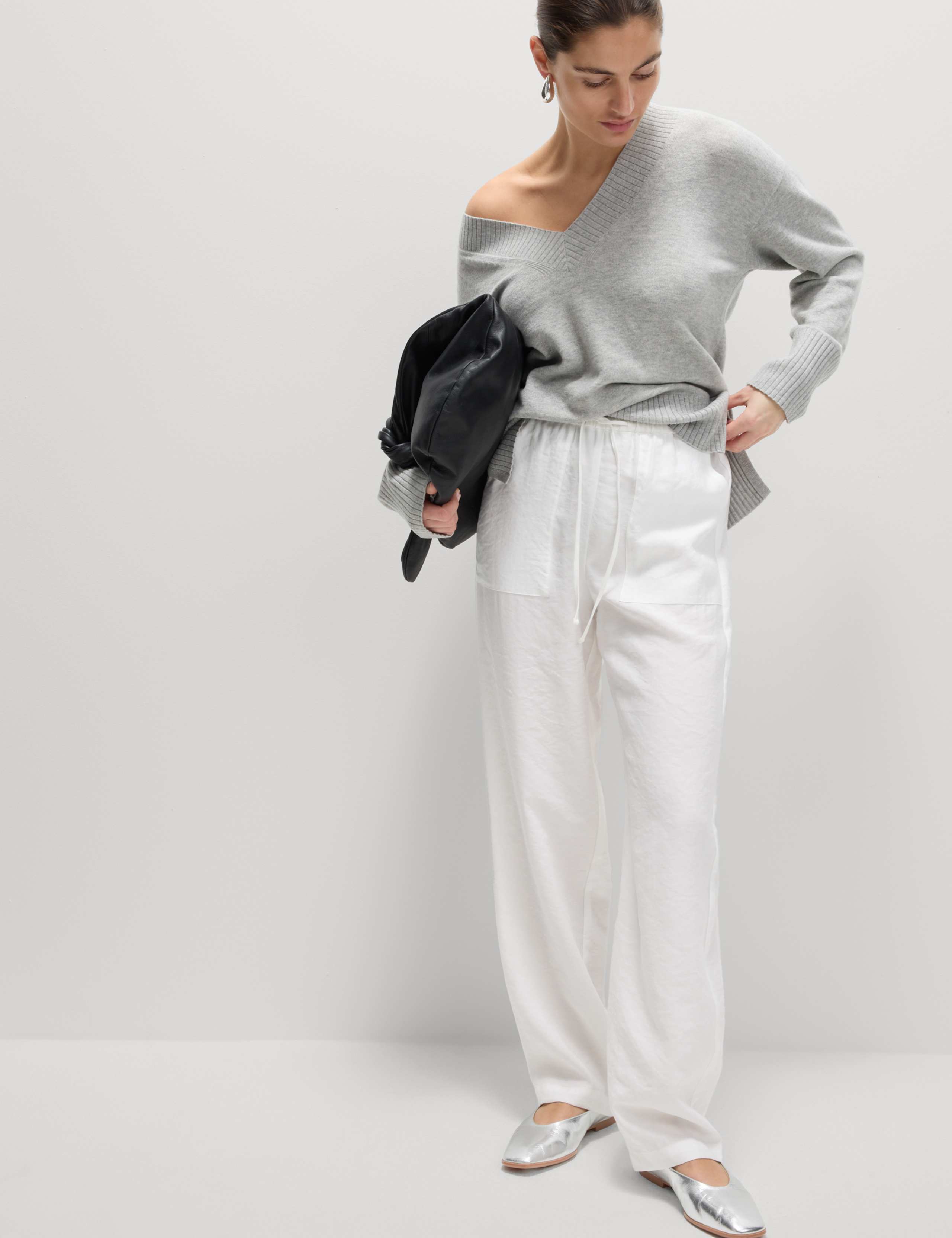 Lyocell Rich Straight Leg Trousers 4 of 6