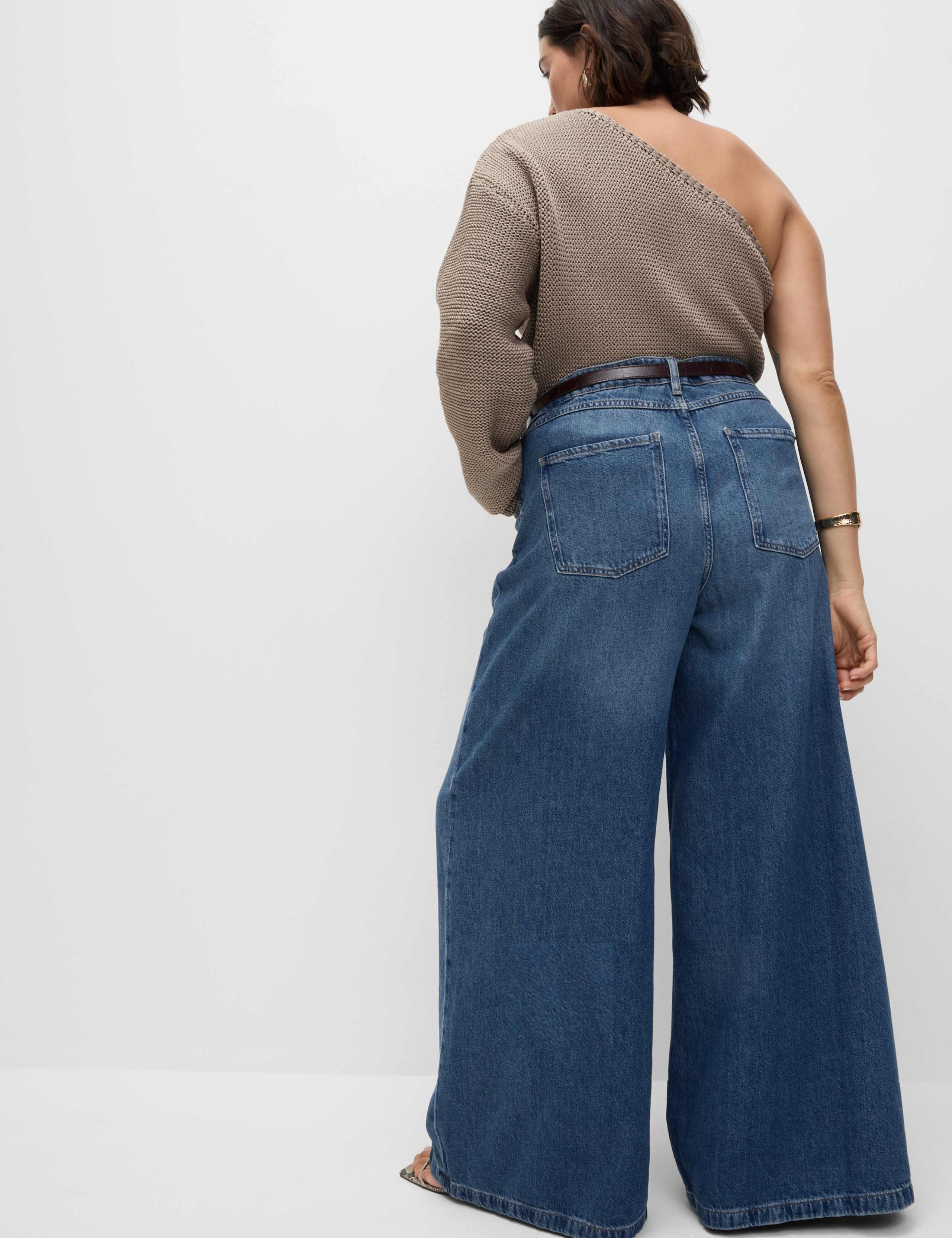 Lyocell™ Blend Wide Palazzo Leg Jeans 5 of 6