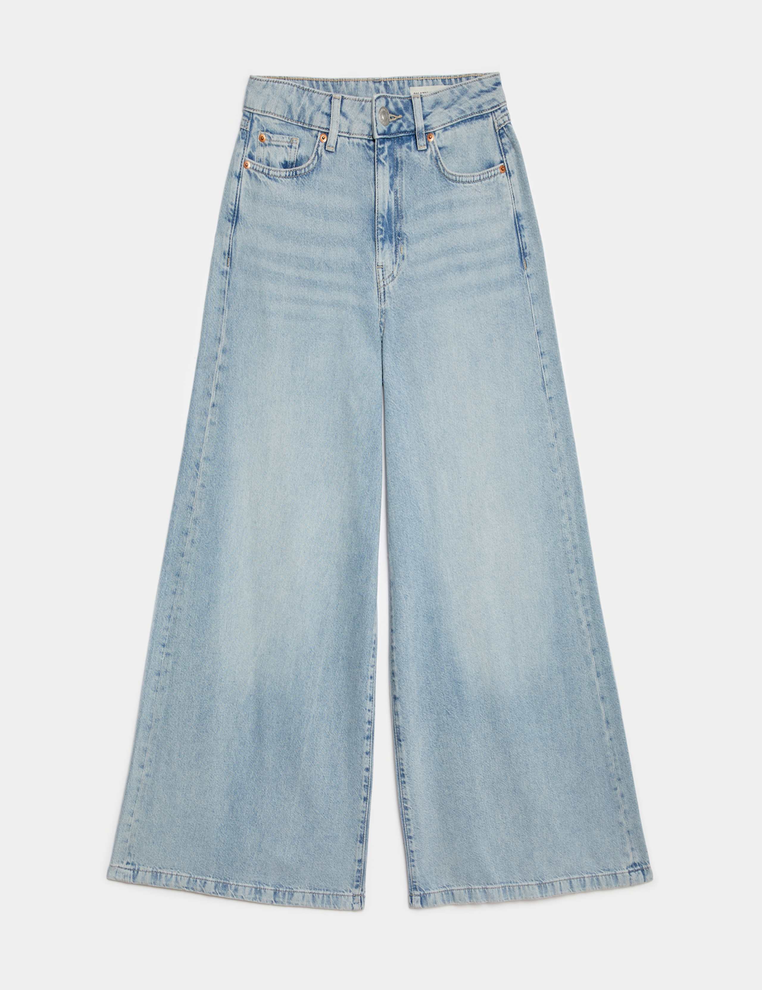 Lyocell™ Blend Wide Palazzo Leg Jeans 2 of 5