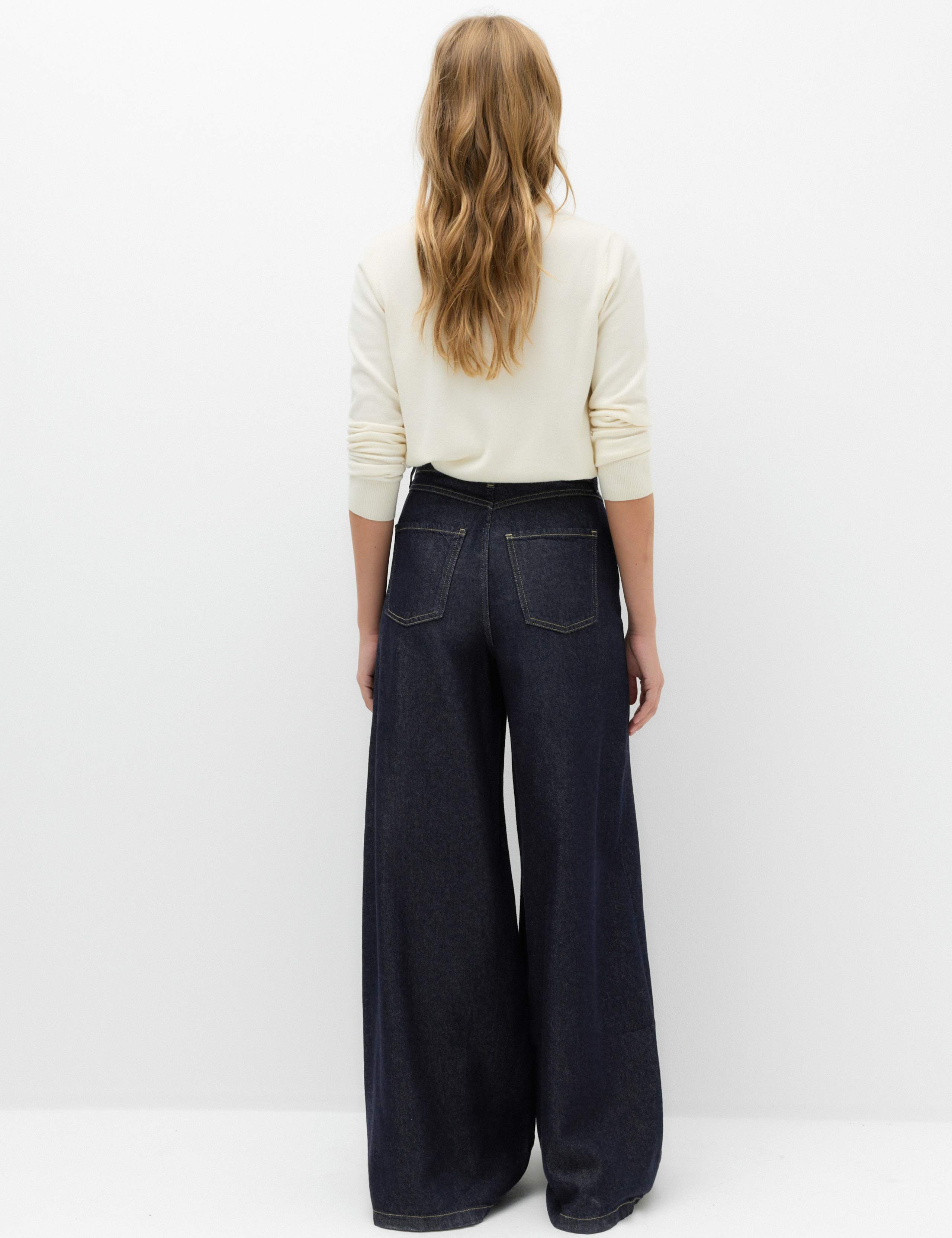 Lyocell™ Blend Wide Palazzo Leg Jeans 4 of 6