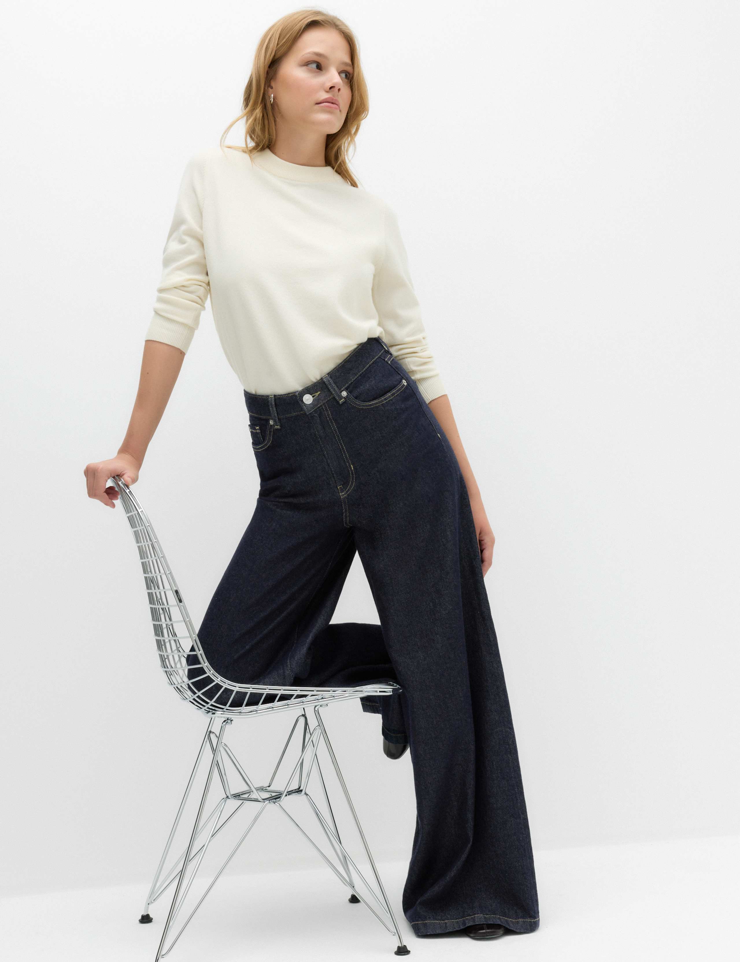 Lyocell™ Blend Wide Palazzo Leg Jeans 6 of 6