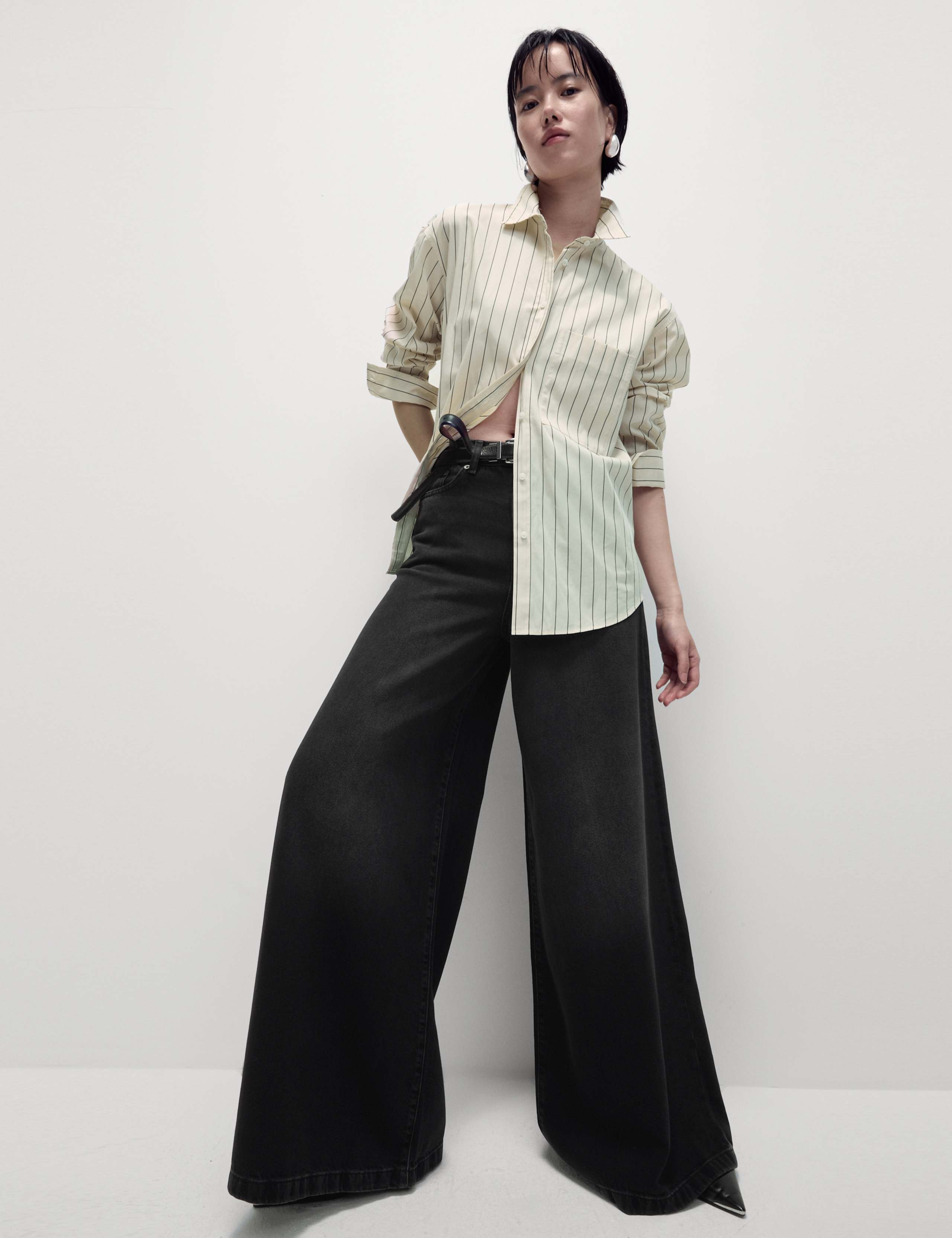 Lyocell™ Blend Wide Palazzo Leg Jeans 5 of 9