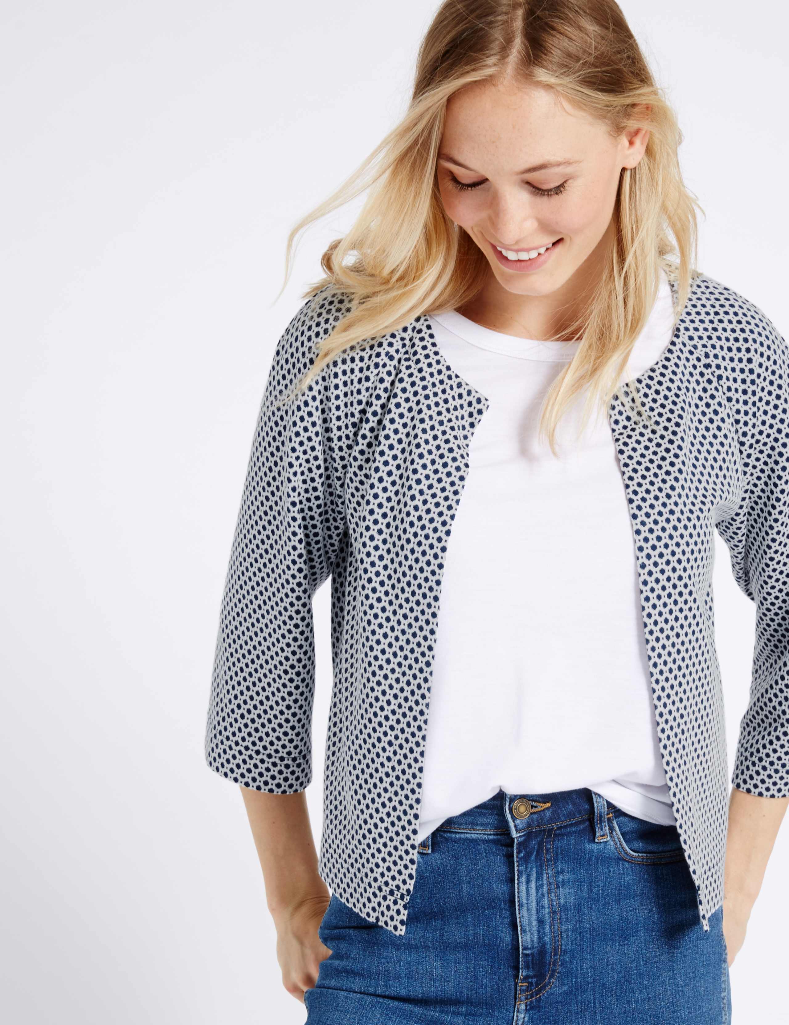 Spotted Collarless Jacket 3 of 4