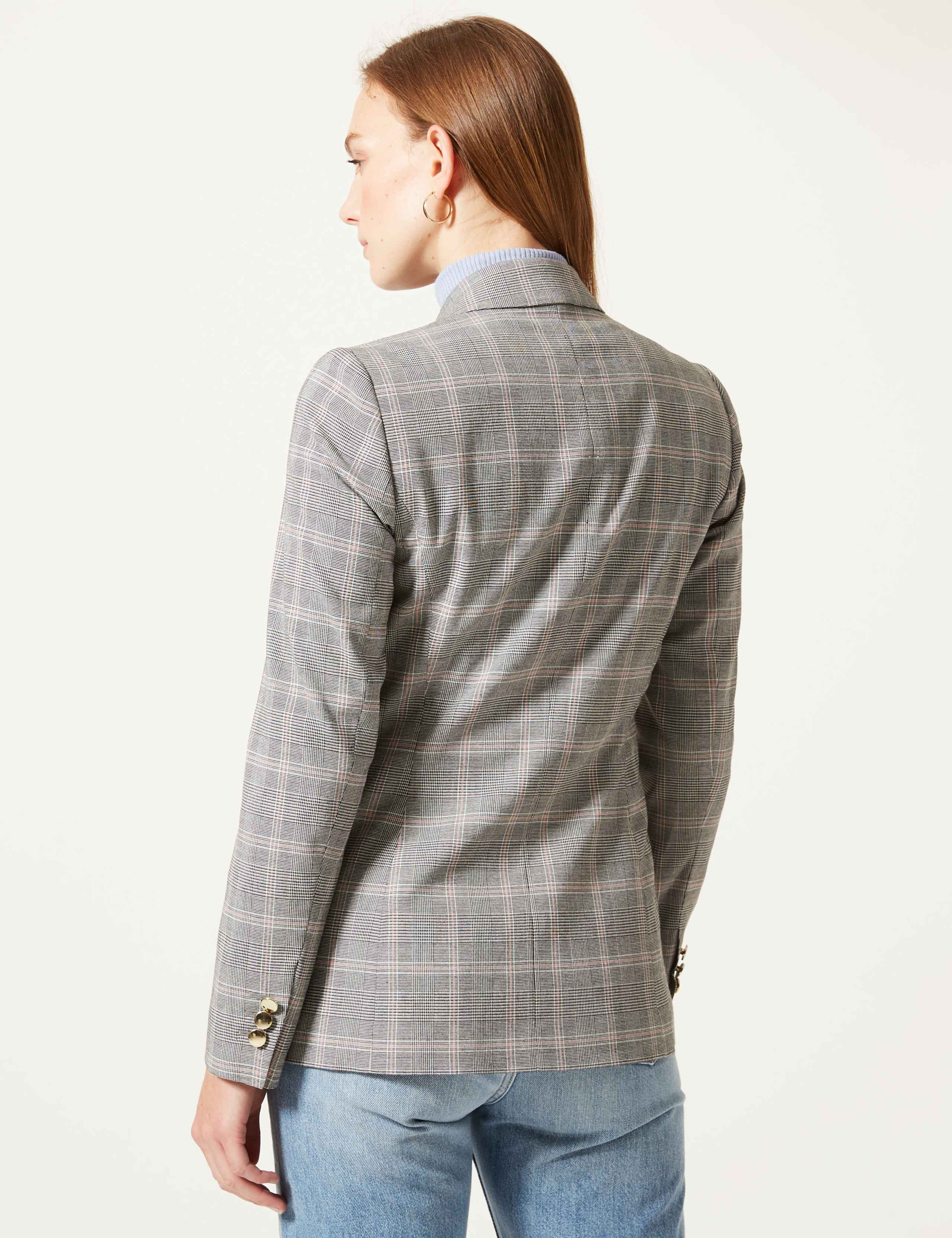 Checked Double Breasted Blazer 3 of 6