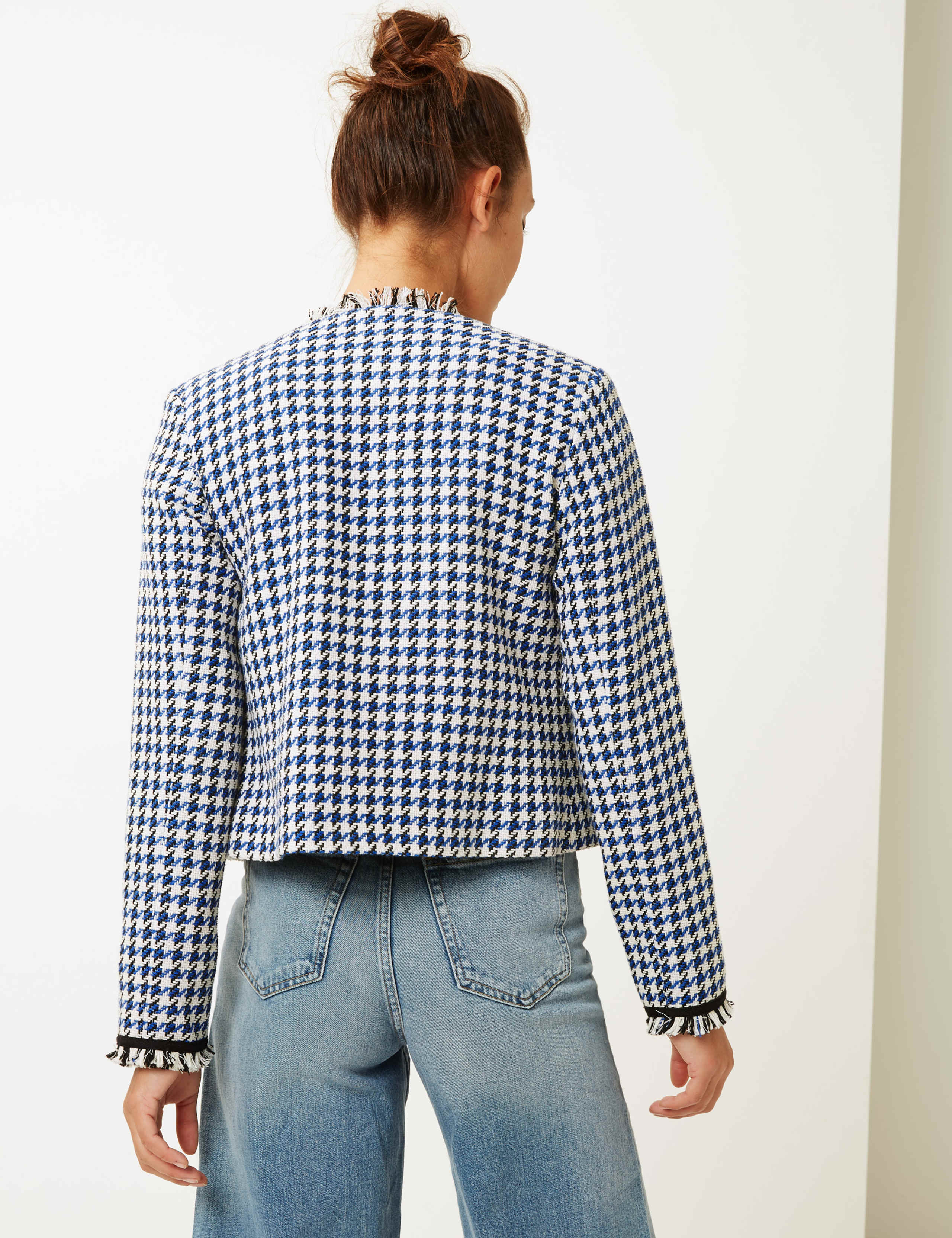 Checked Open Front Blazer 4 of 4