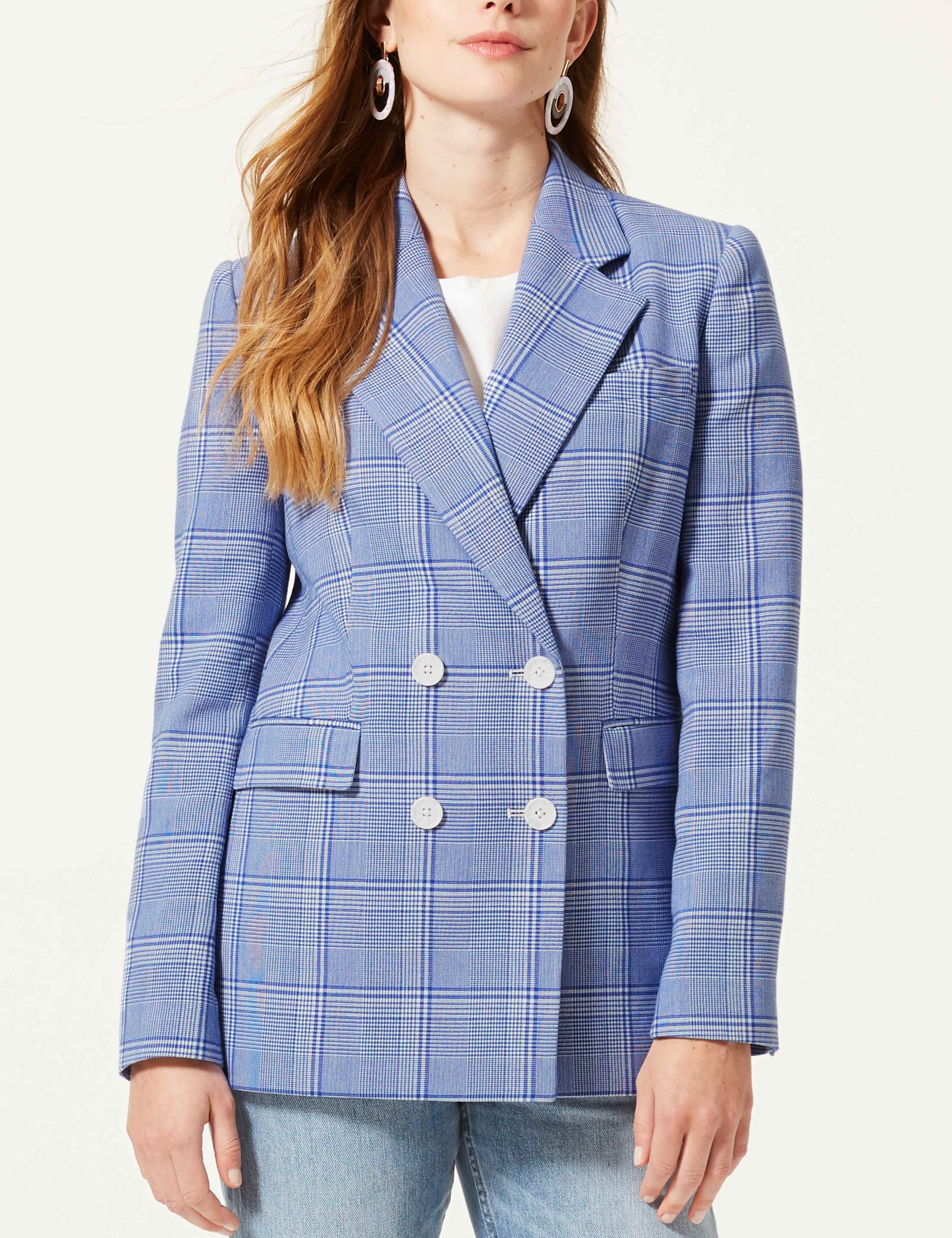 Checked Double Breasted Blazer 5 of 6