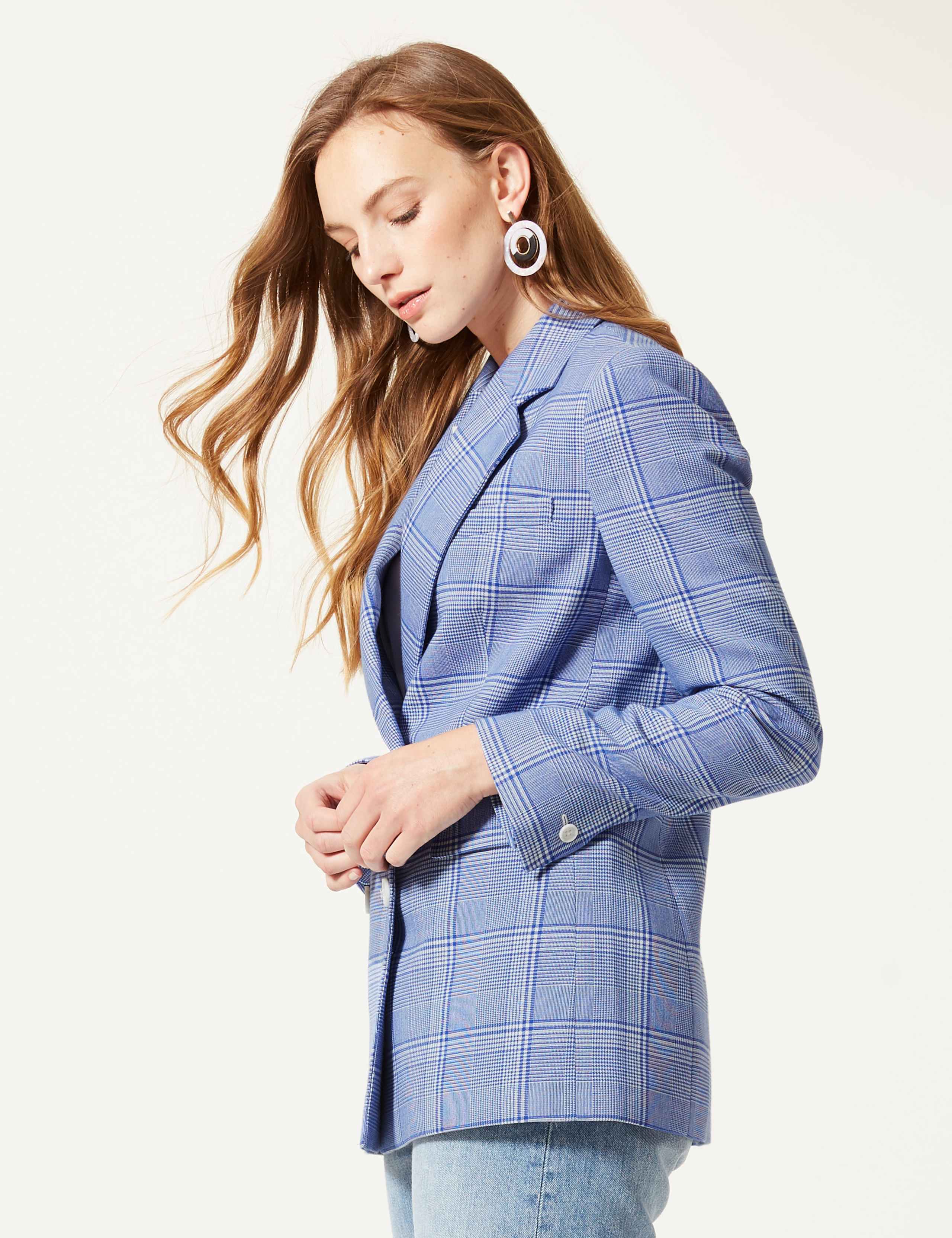 Checked Double Breasted Blazer 6 of 6