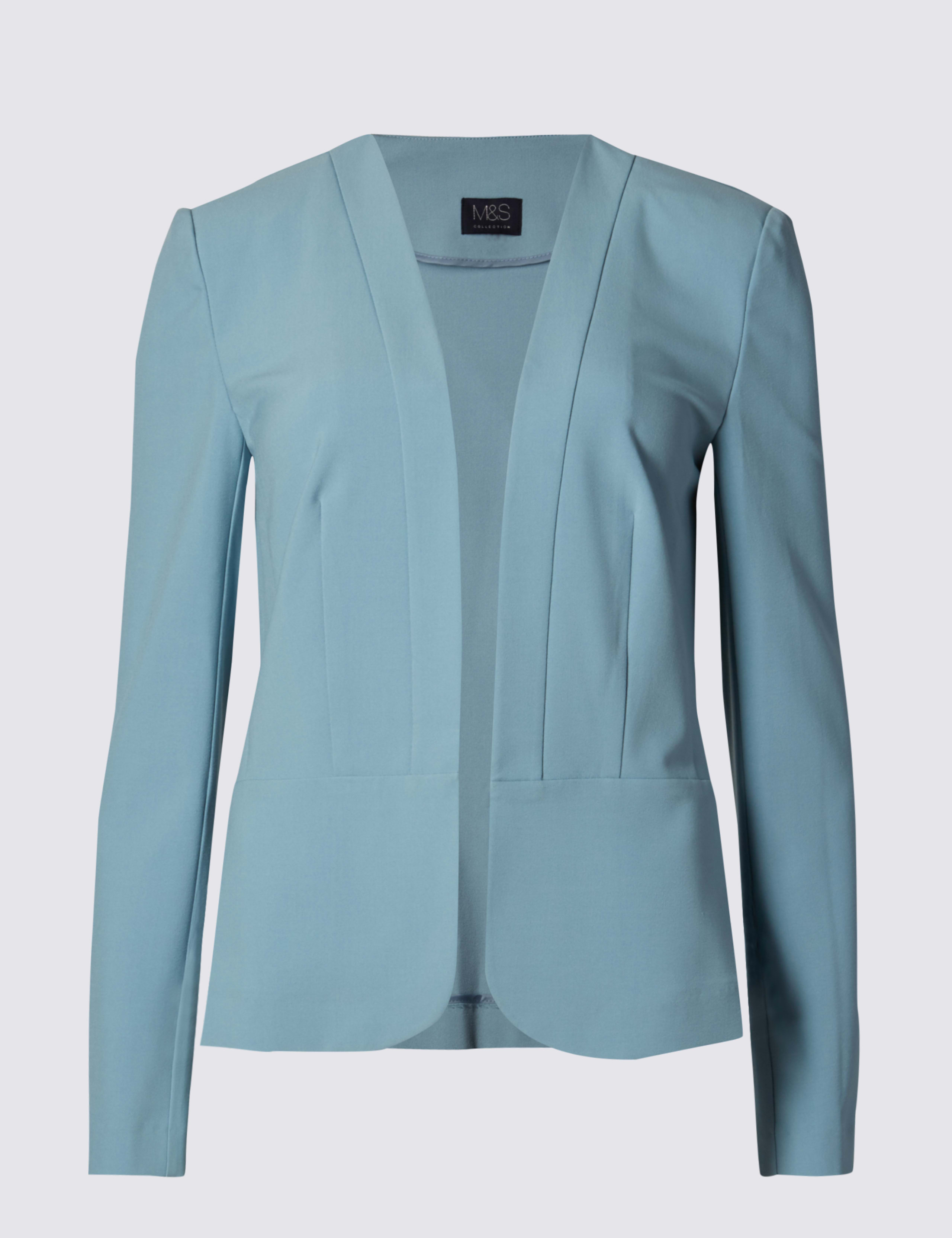 Collarless Edge to Edge Jacket 2 of 3