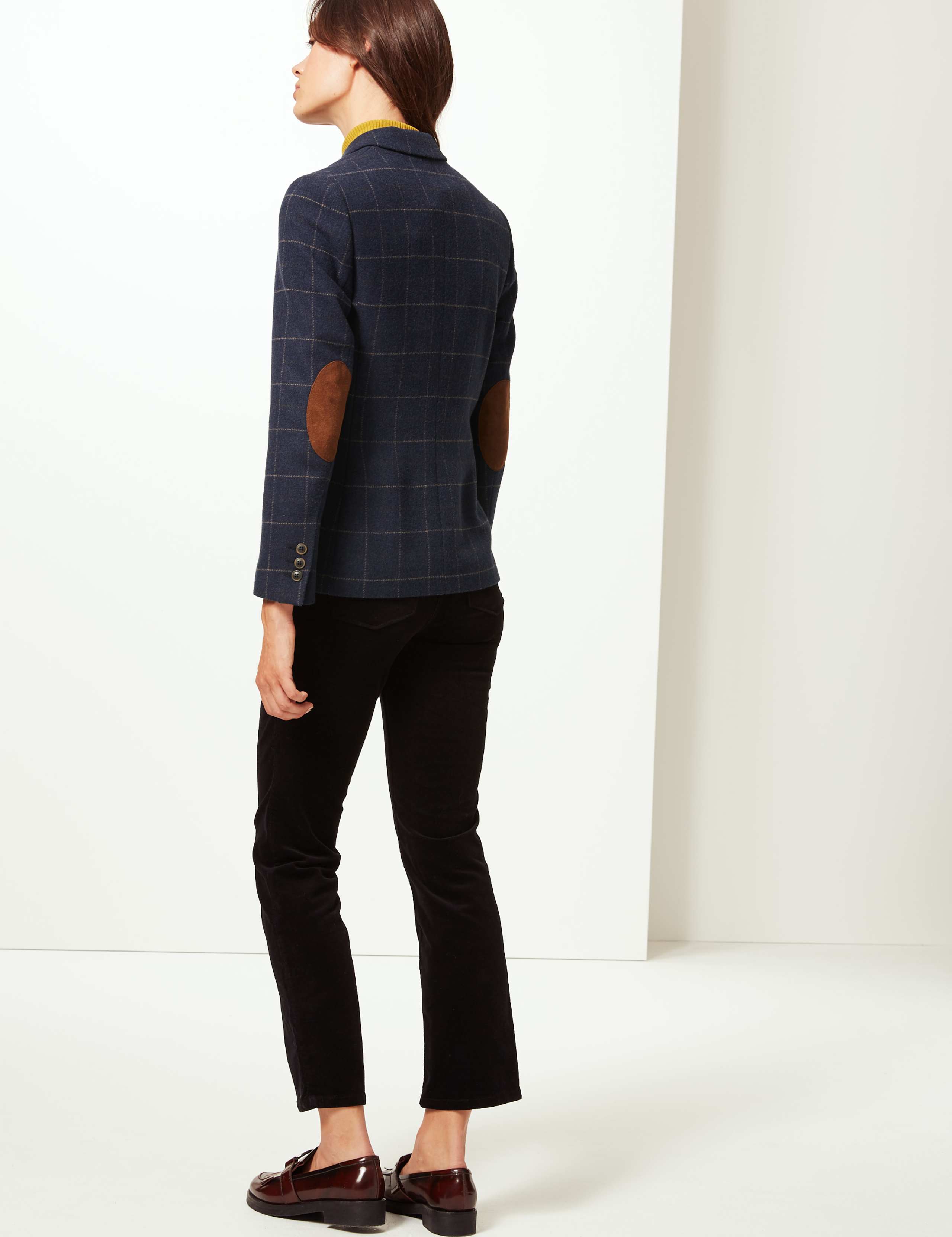 Checked Elbow Patch Blazer 5 of 5