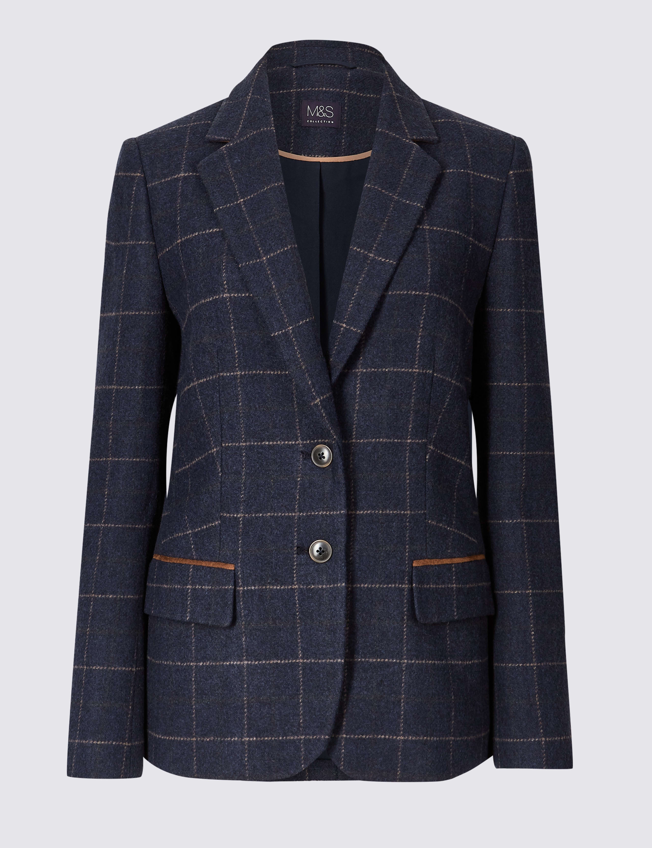 Checked Elbow Patch Blazer 2 of 5