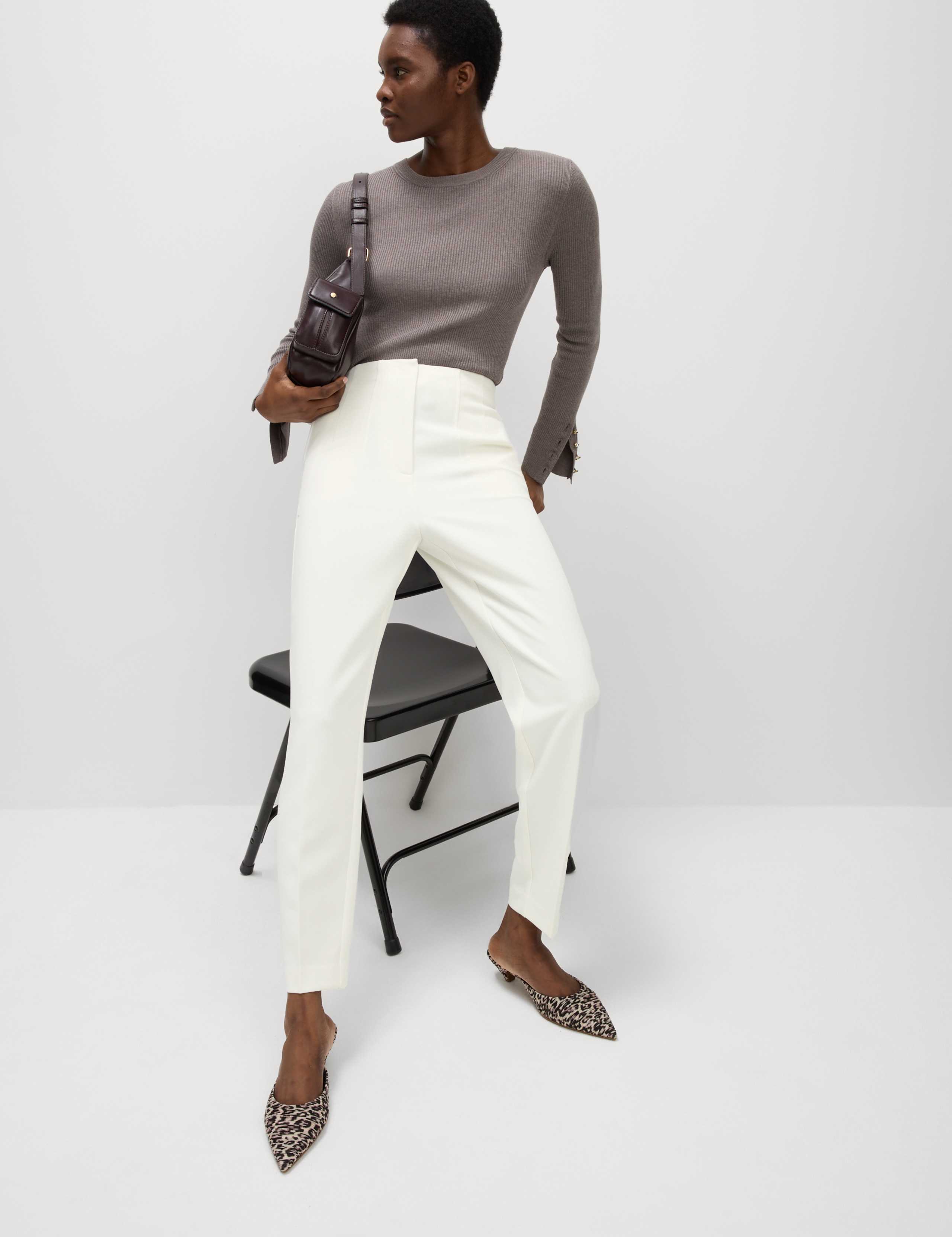 Tapered Ankle Grazer Trousers 1 of 6