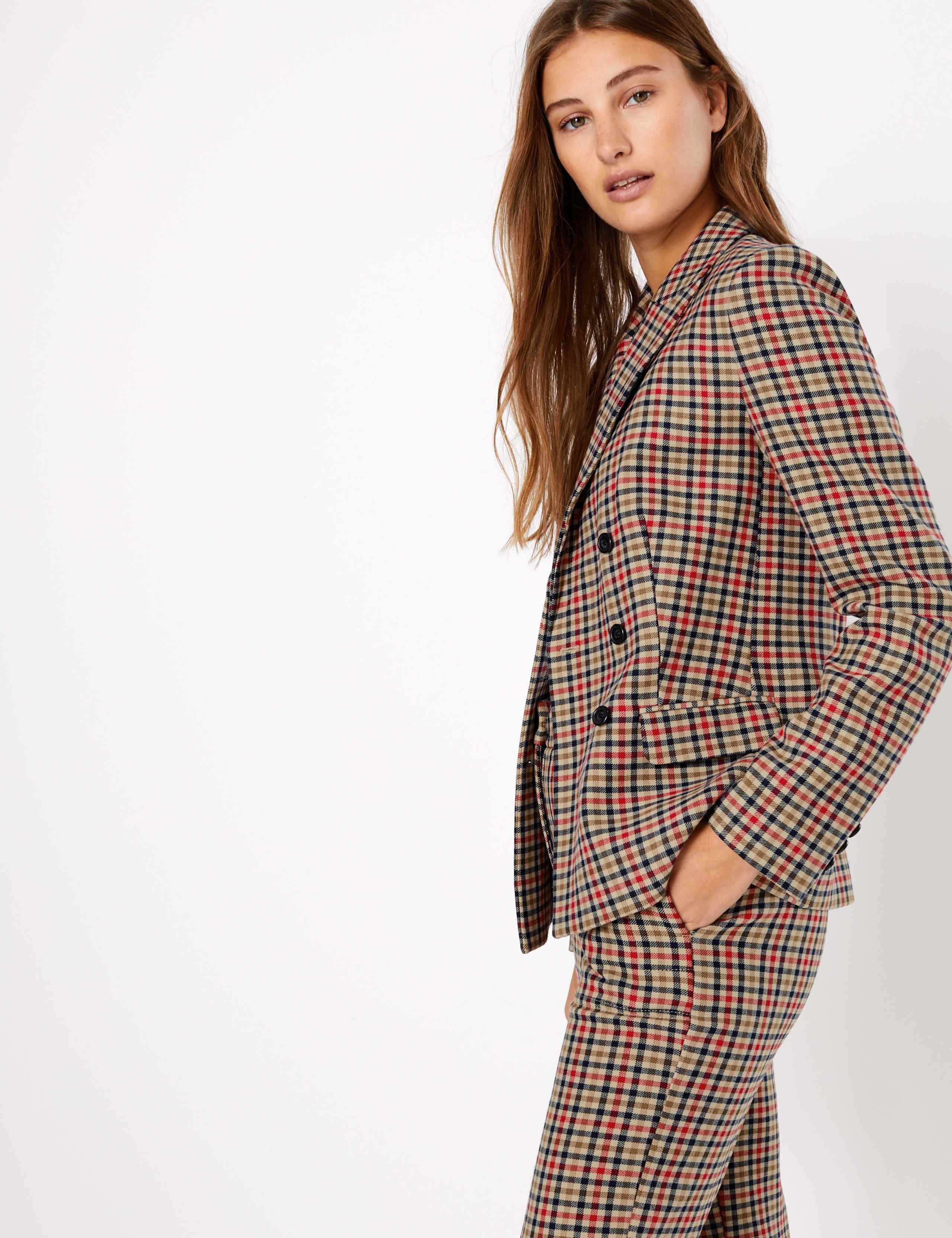 Checked Double Breasted Blazer 1 of 5