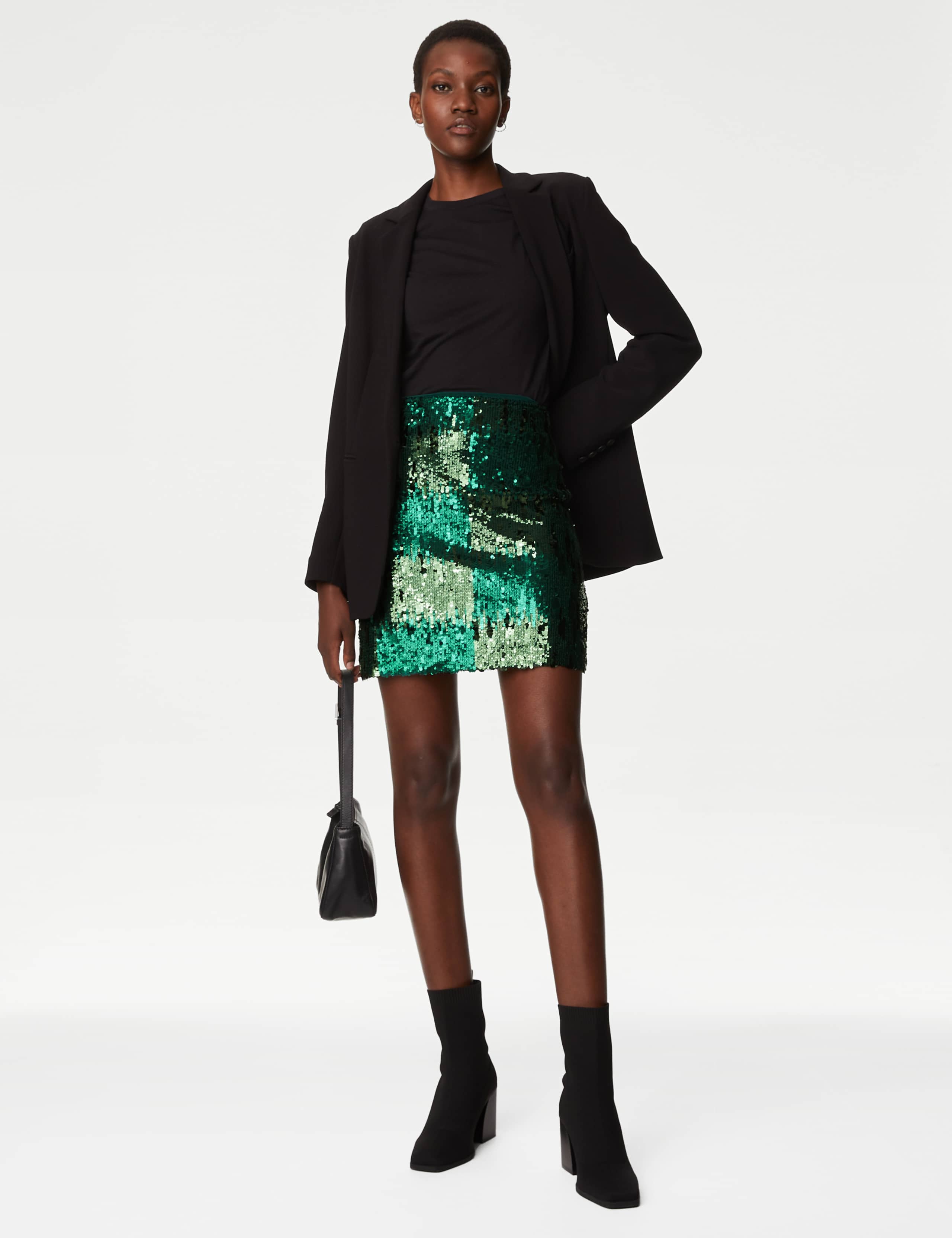 Sequin Mini A-Line Skirt 1 of 6