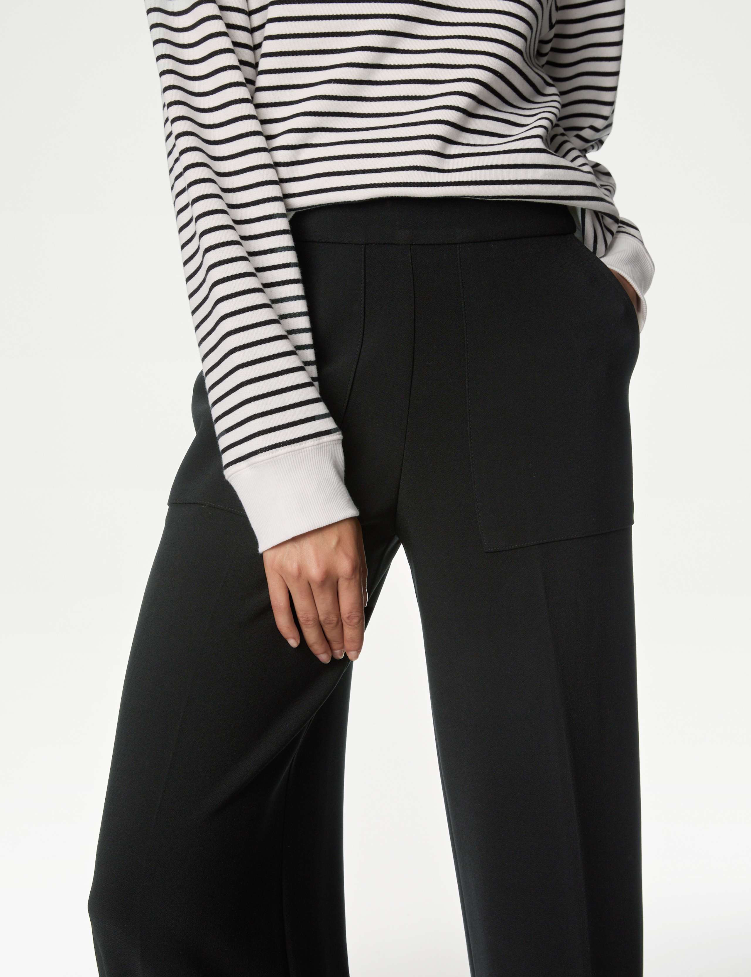 Jersey Crepe Wide Leg Trousers 3 of 5