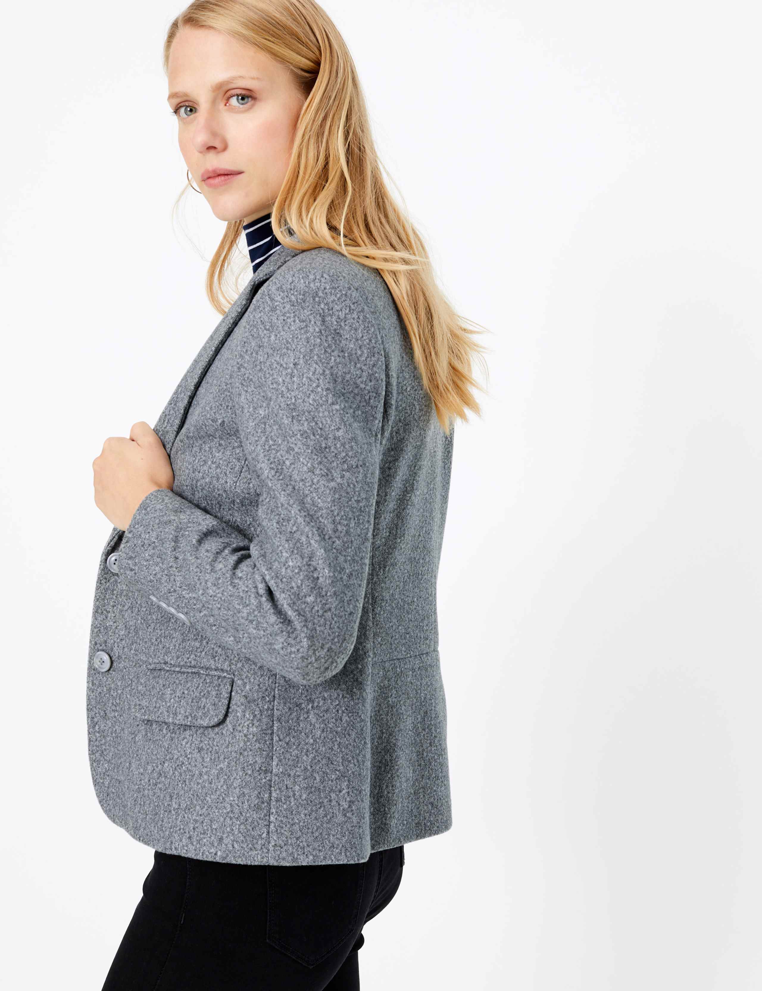 Flannel Jersey Blazer 4 of 4