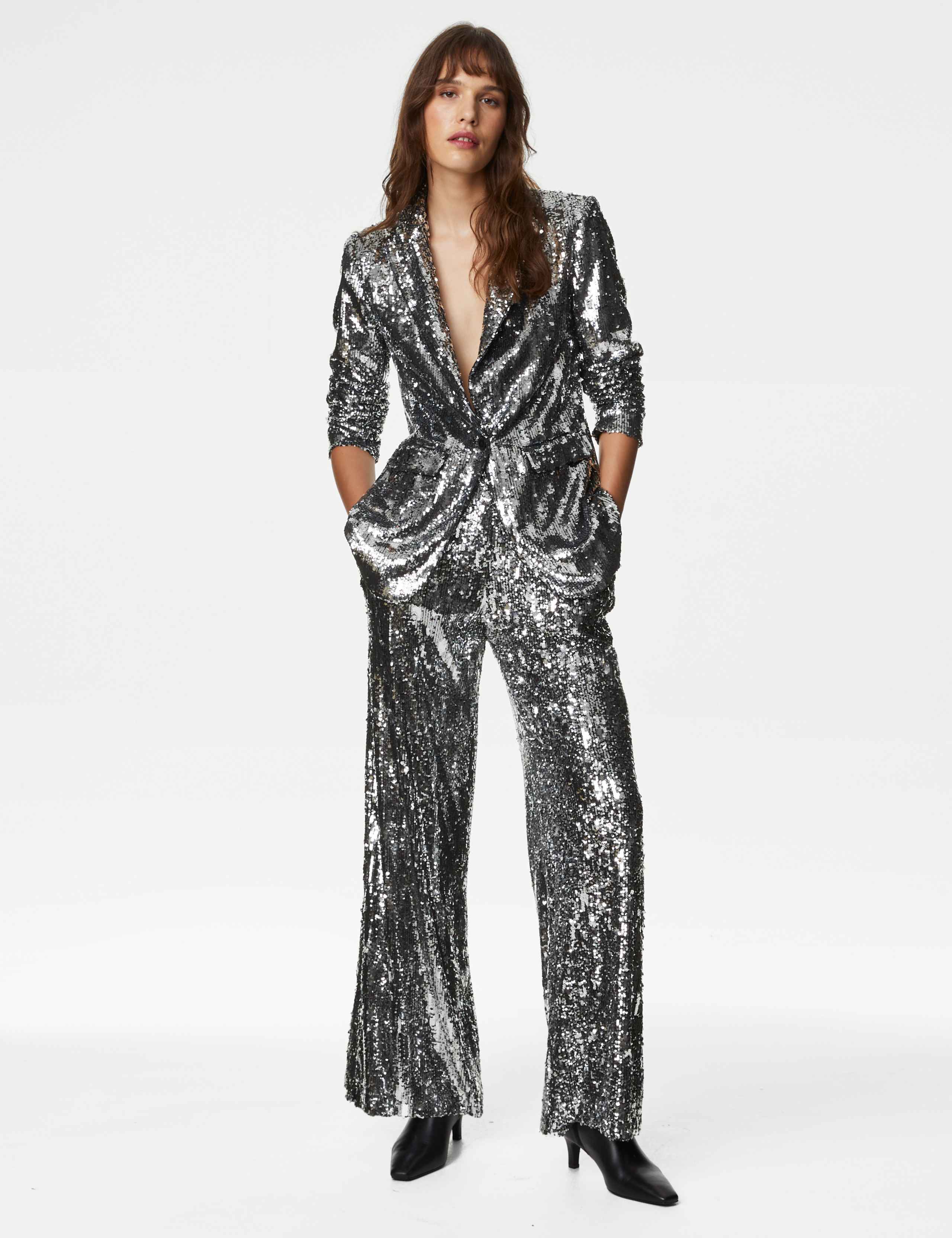 Sequin Elasticated Waist Wide Leg Trousers 6 of 6