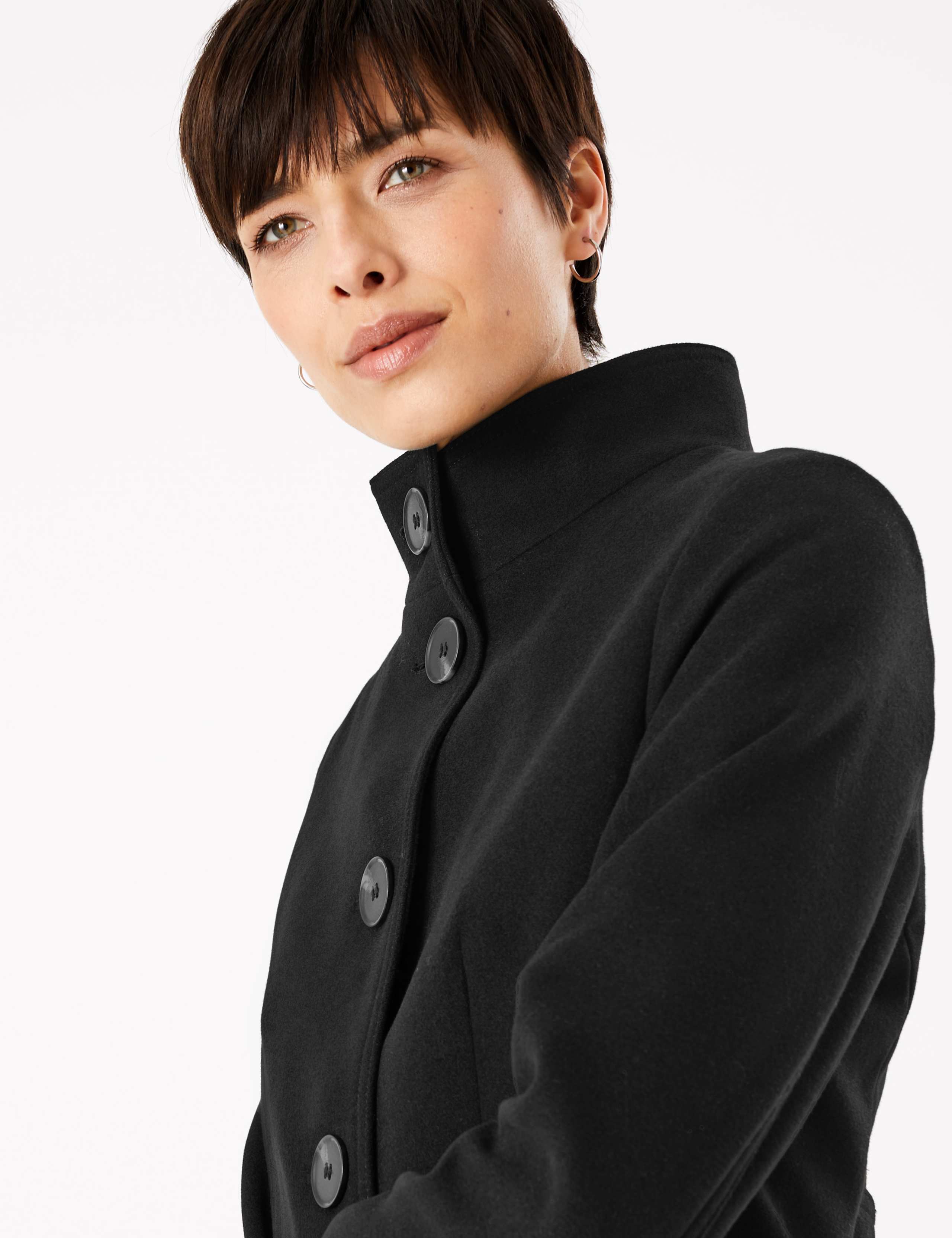 Button Detailed Coat 4 of 5