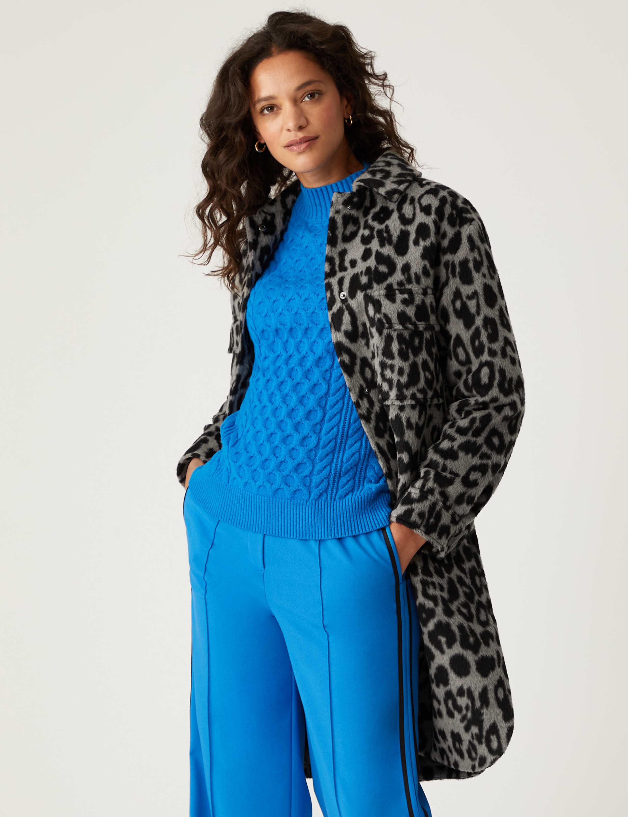 Animal Print Relaxed Longline Shacket 4 of 6