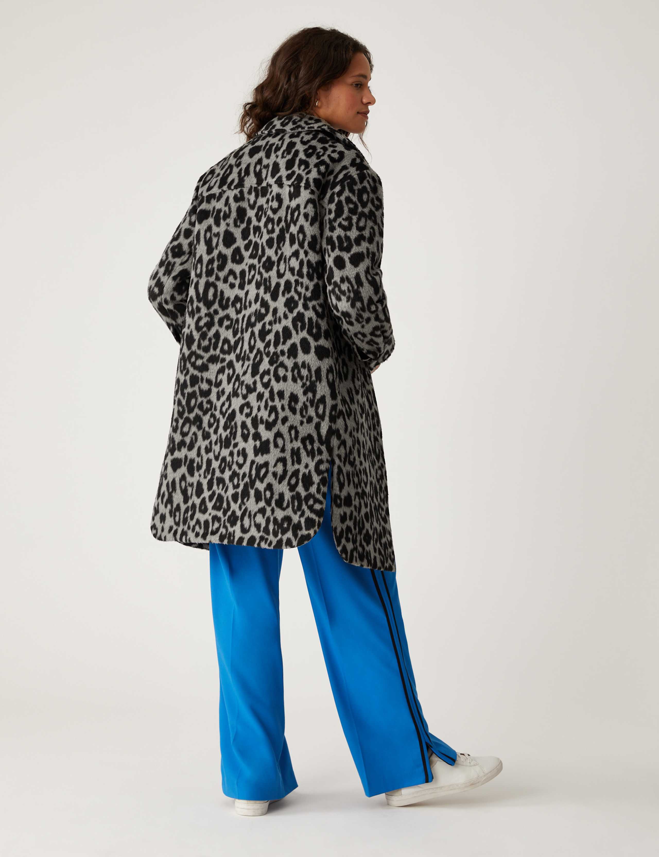 Animal Print Relaxed Longline Shacket 5 of 6