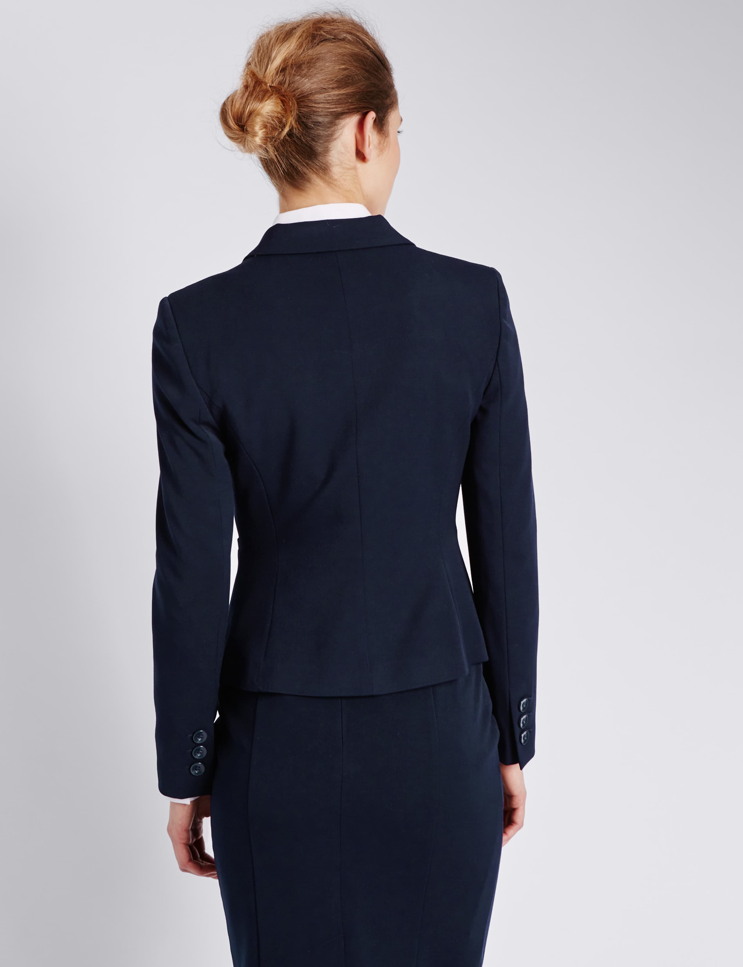 1 Button Angle Seam Short Jacket 3 of 4