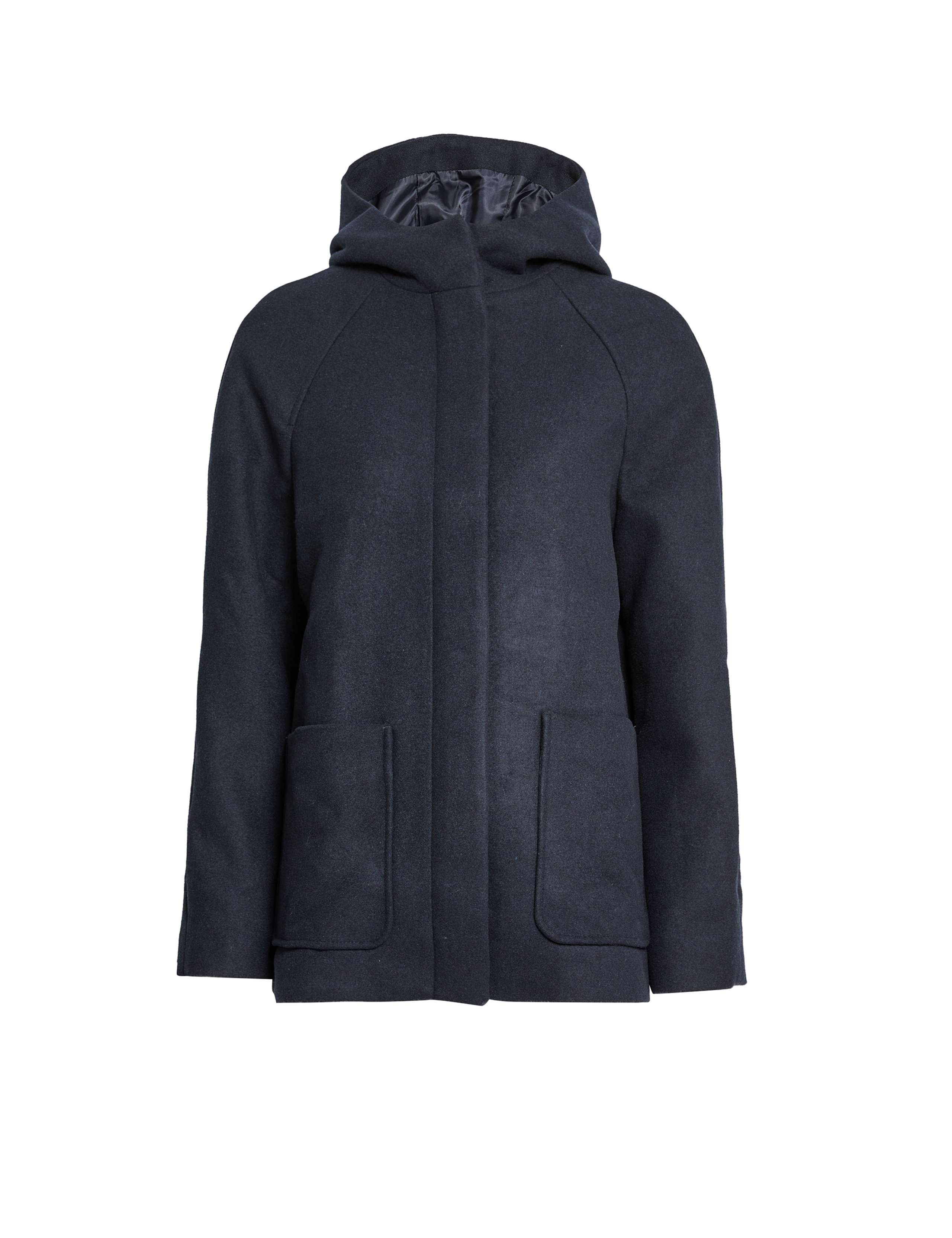Wool Blend Hooded Short Duffle Coat | M&S Collection | M&S IE
