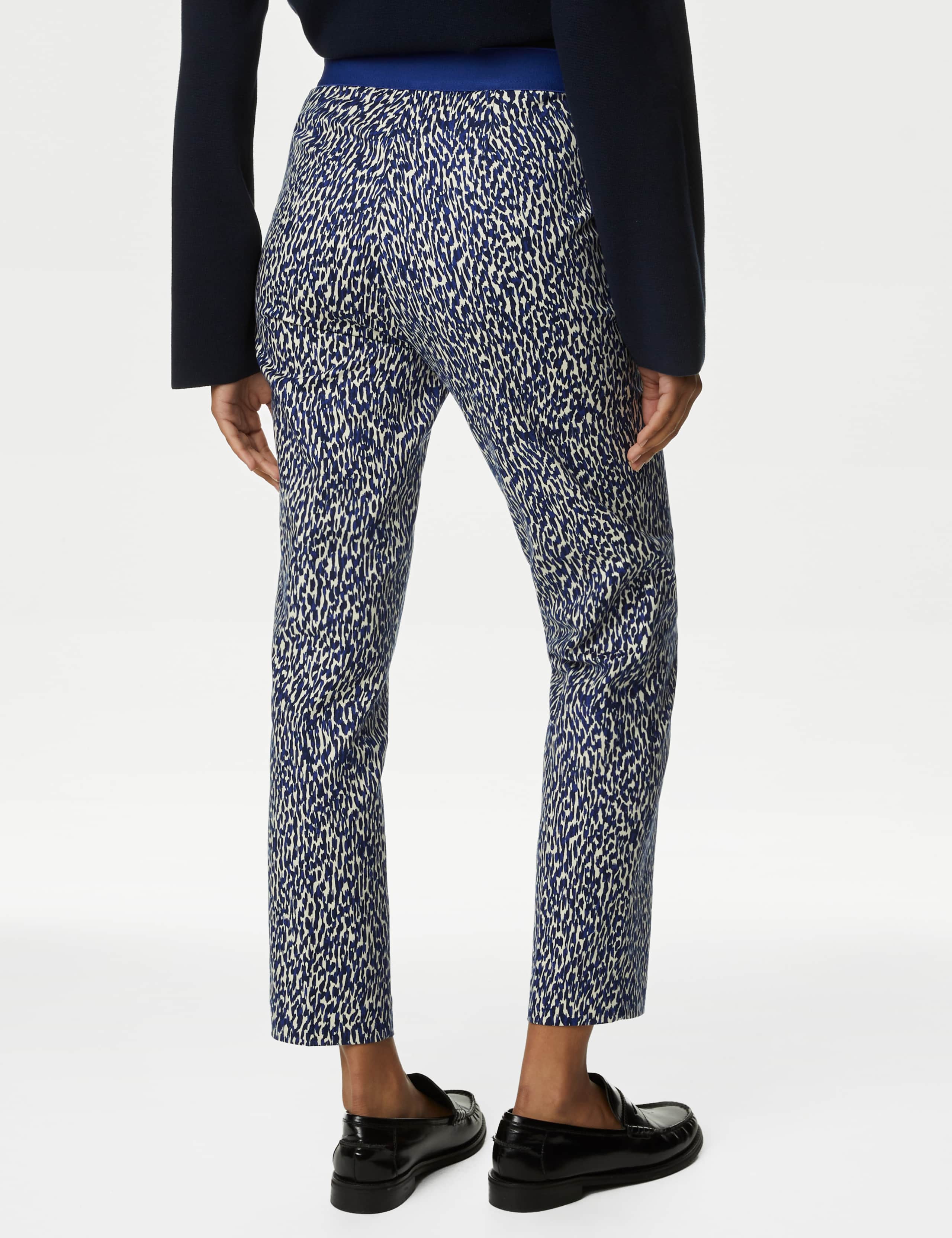 Cotton Rich Geometric Slim Fit Trousers 5 of 5