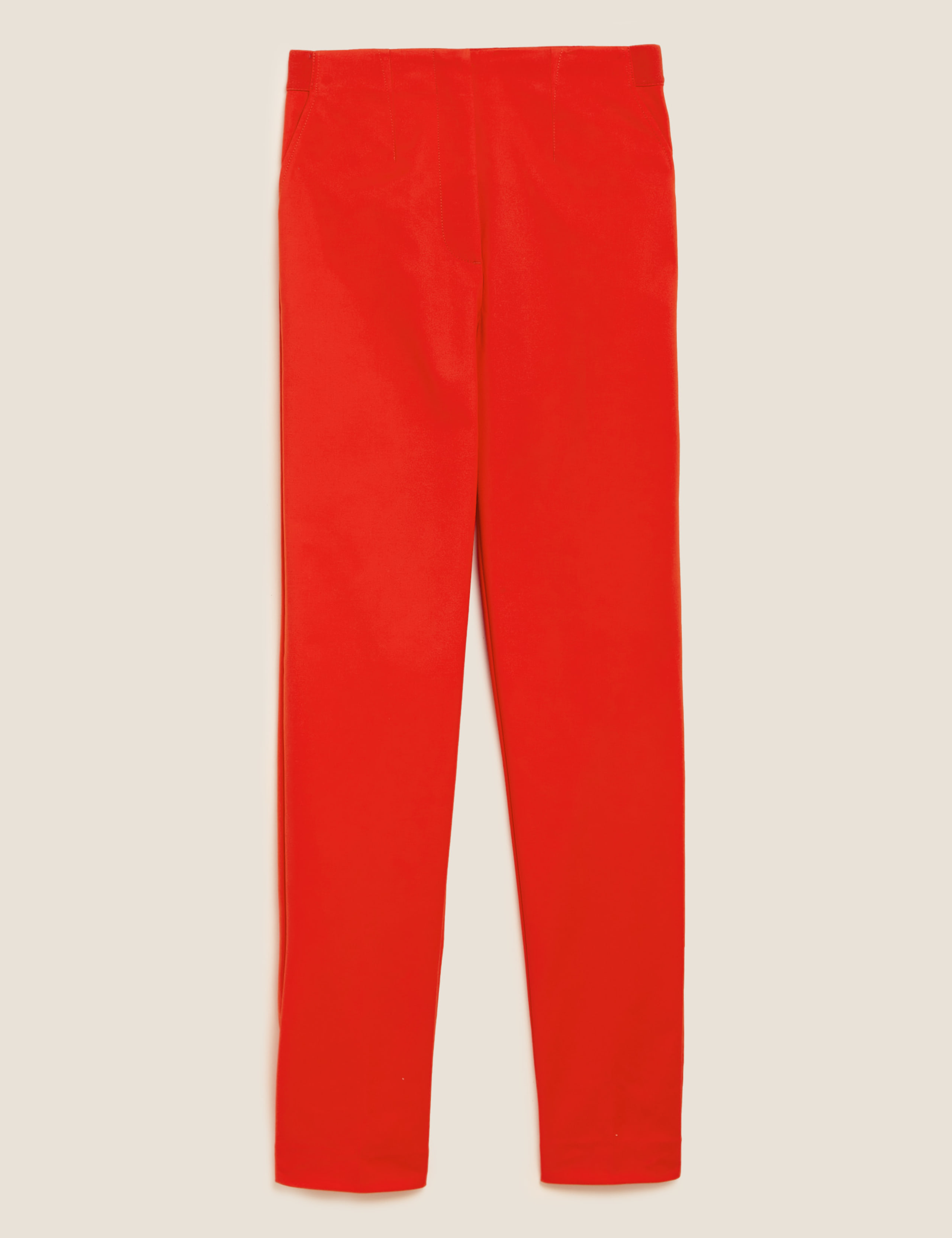 Cotton Blend Slim Fit Ankle Grazer Trousers 1 of 1