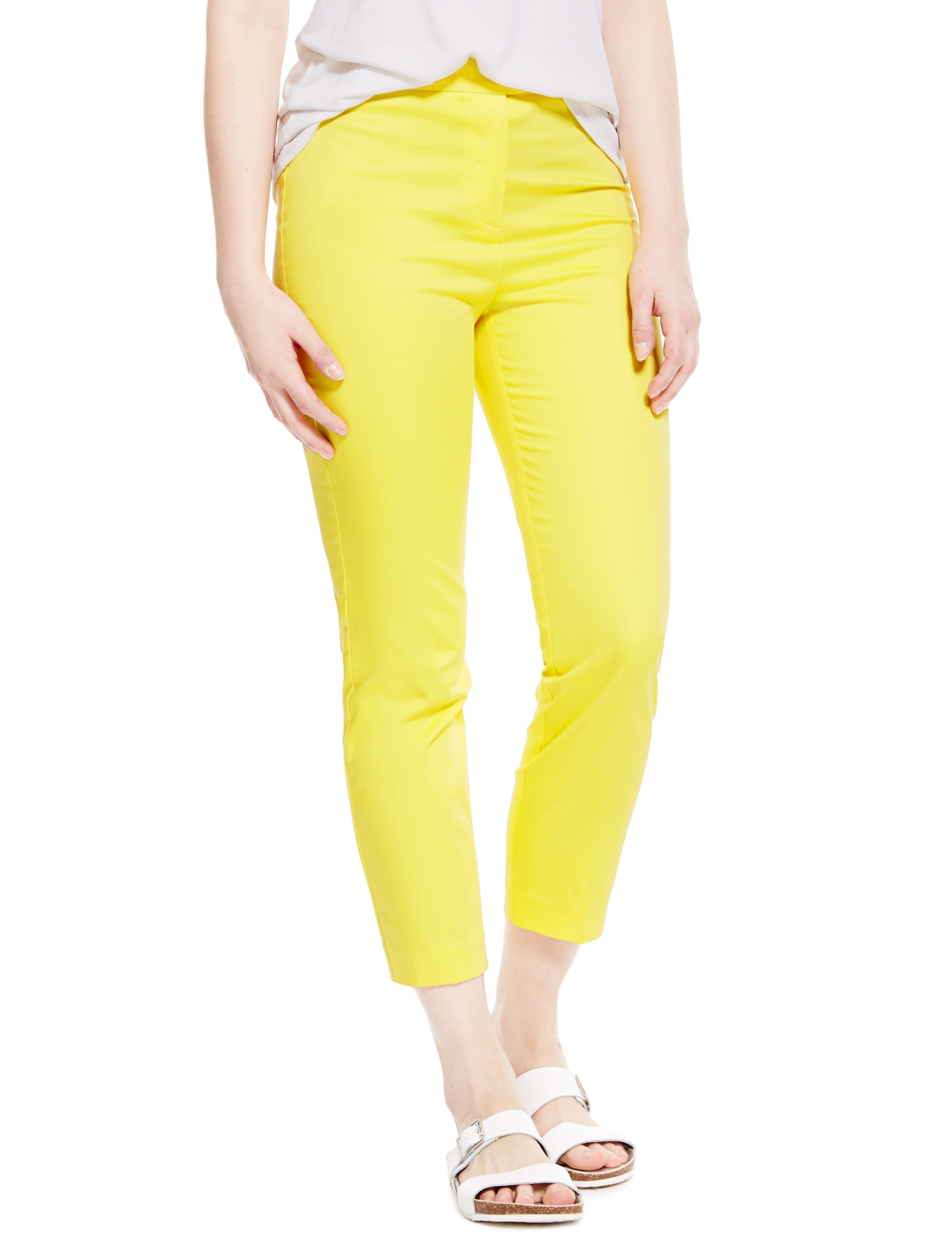 Cotton Rich 7/8 Cropped Trousers 1 of 4