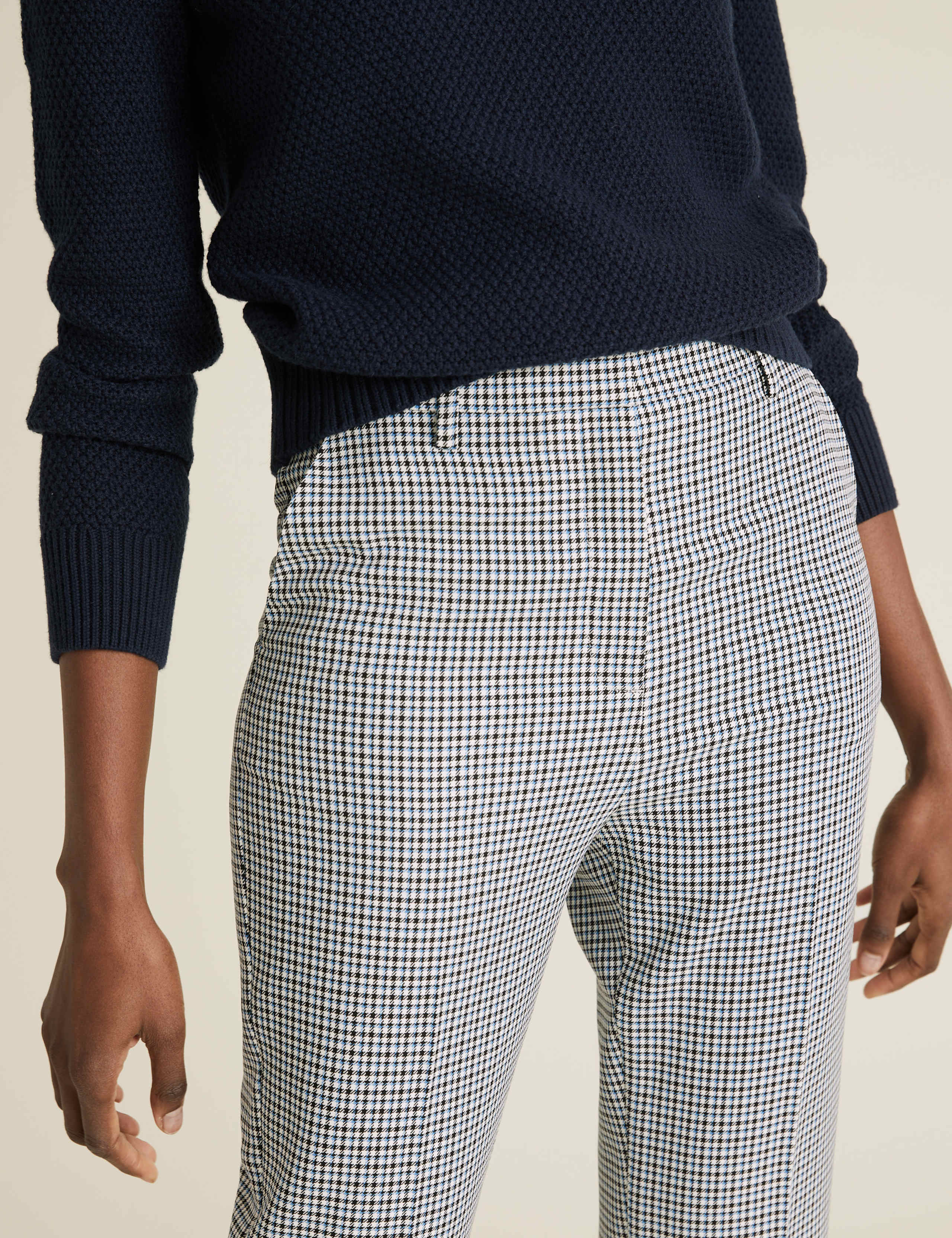Checked Slim Fit Ankle Grazer Trousers 3 of 5