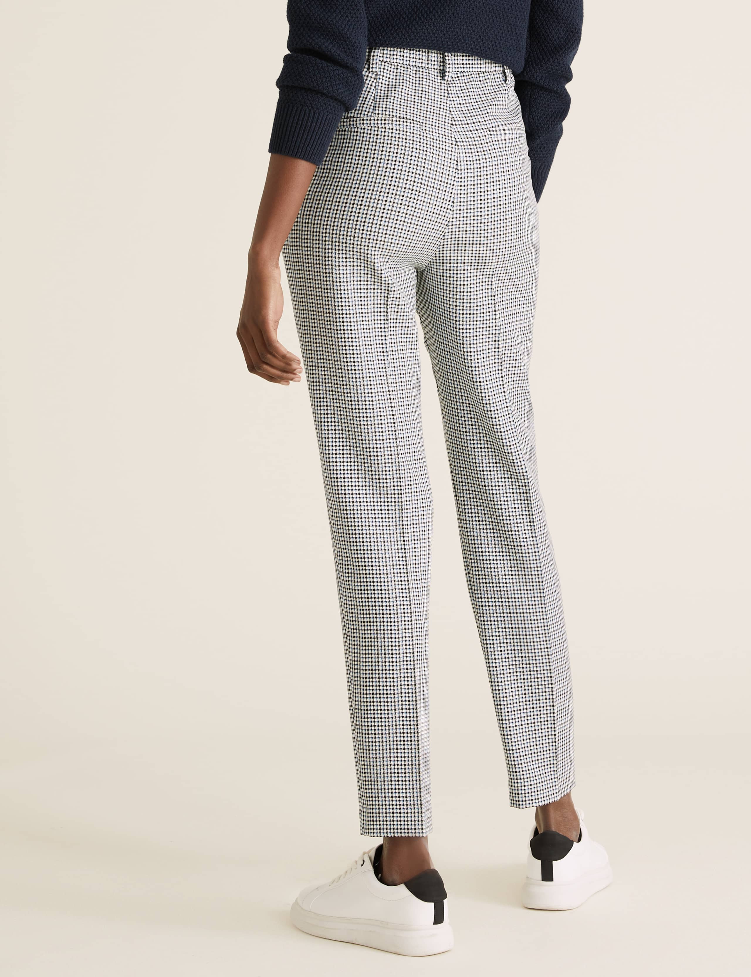 Checked Slim Fit Ankle Grazer Trousers 5 of 5