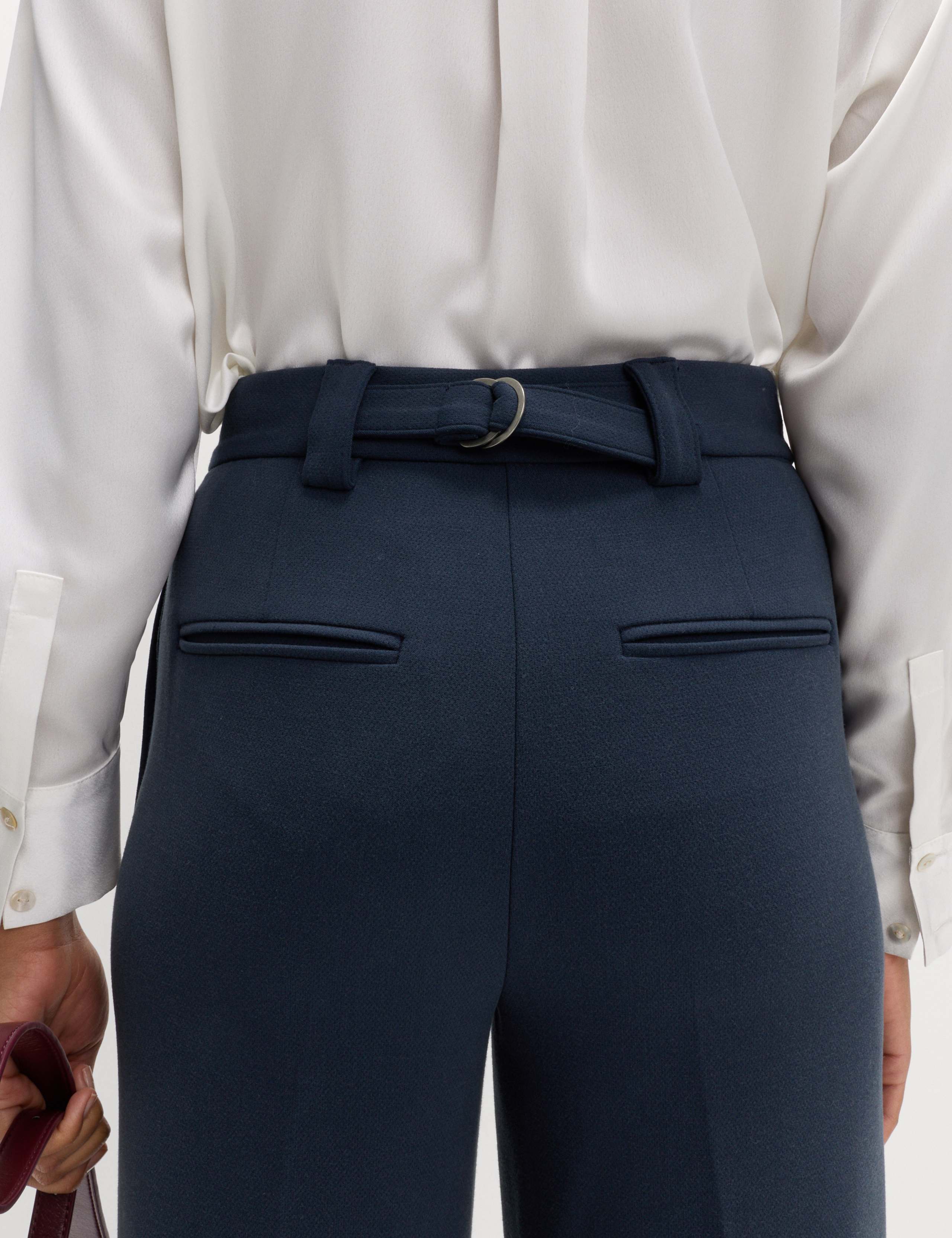 Crepe Tab Detail Wide Leg Trousers 5 of 5