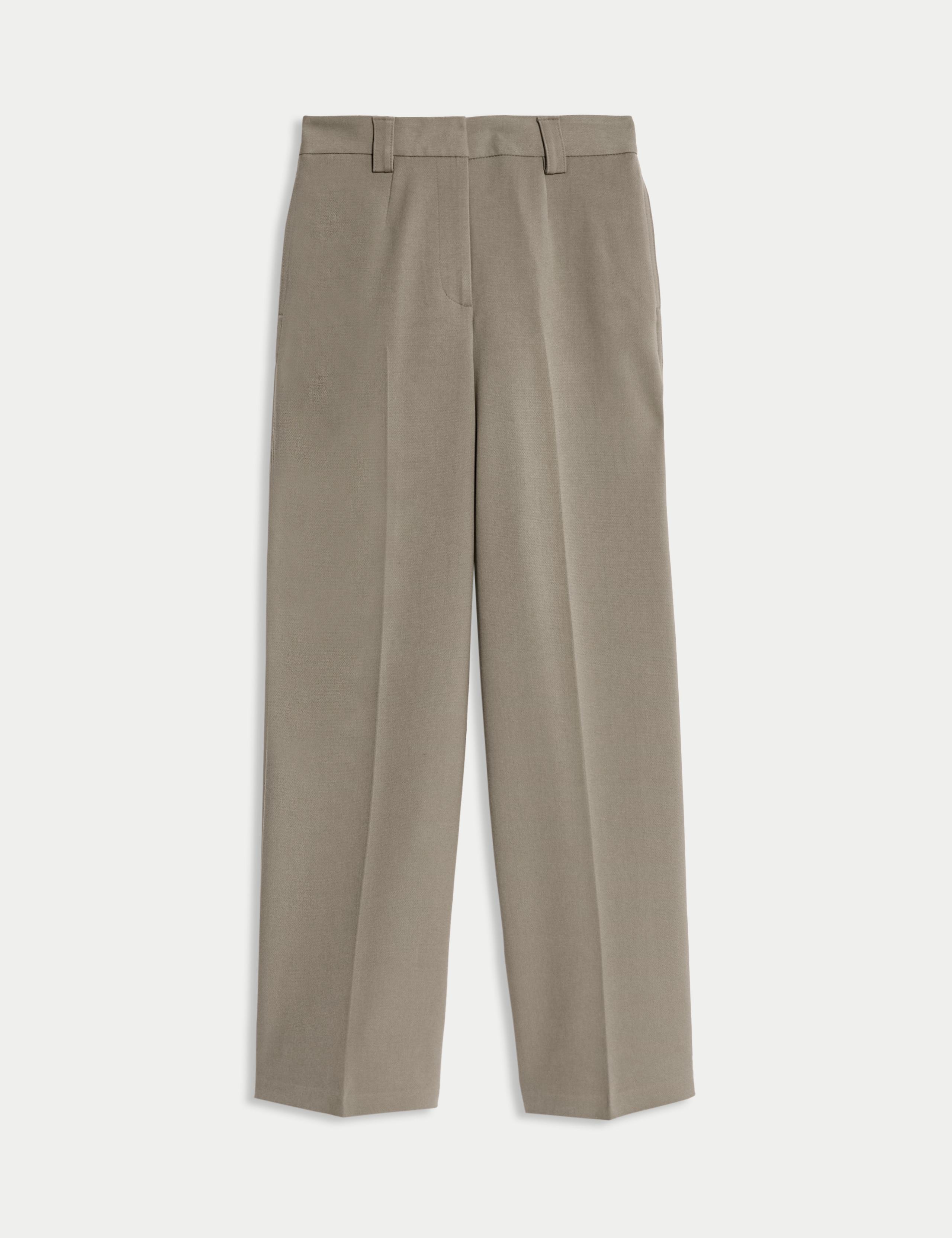Crepe Tab Detail Wide Leg Trousers 2 of 6
