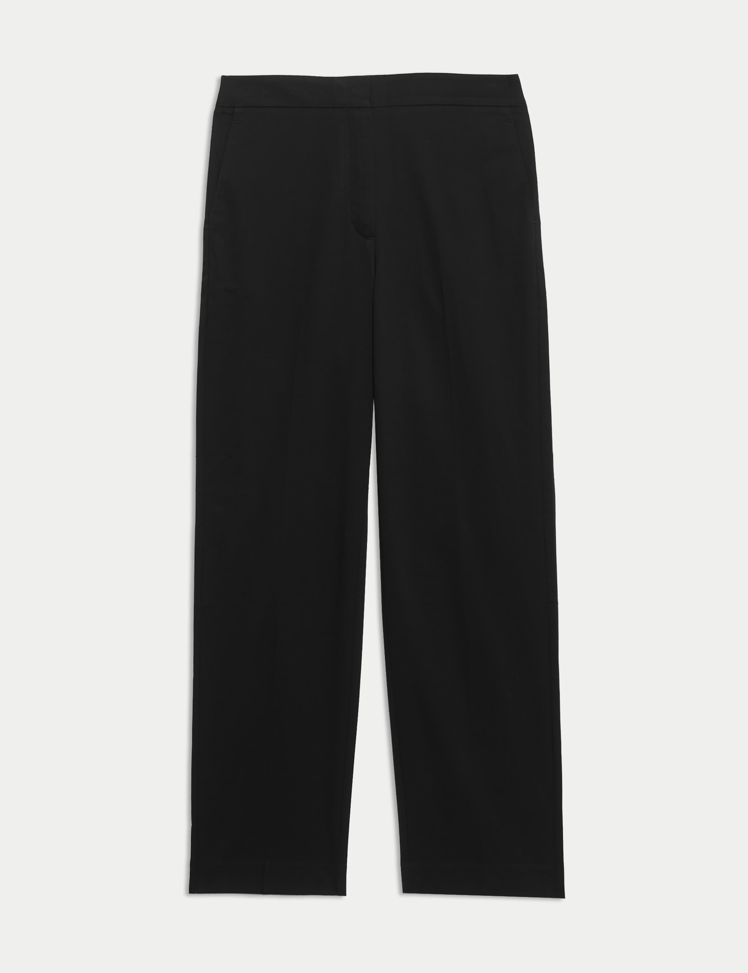 Cotton Rich Straight Leg Ankle Grazer Trousers 2 of 6