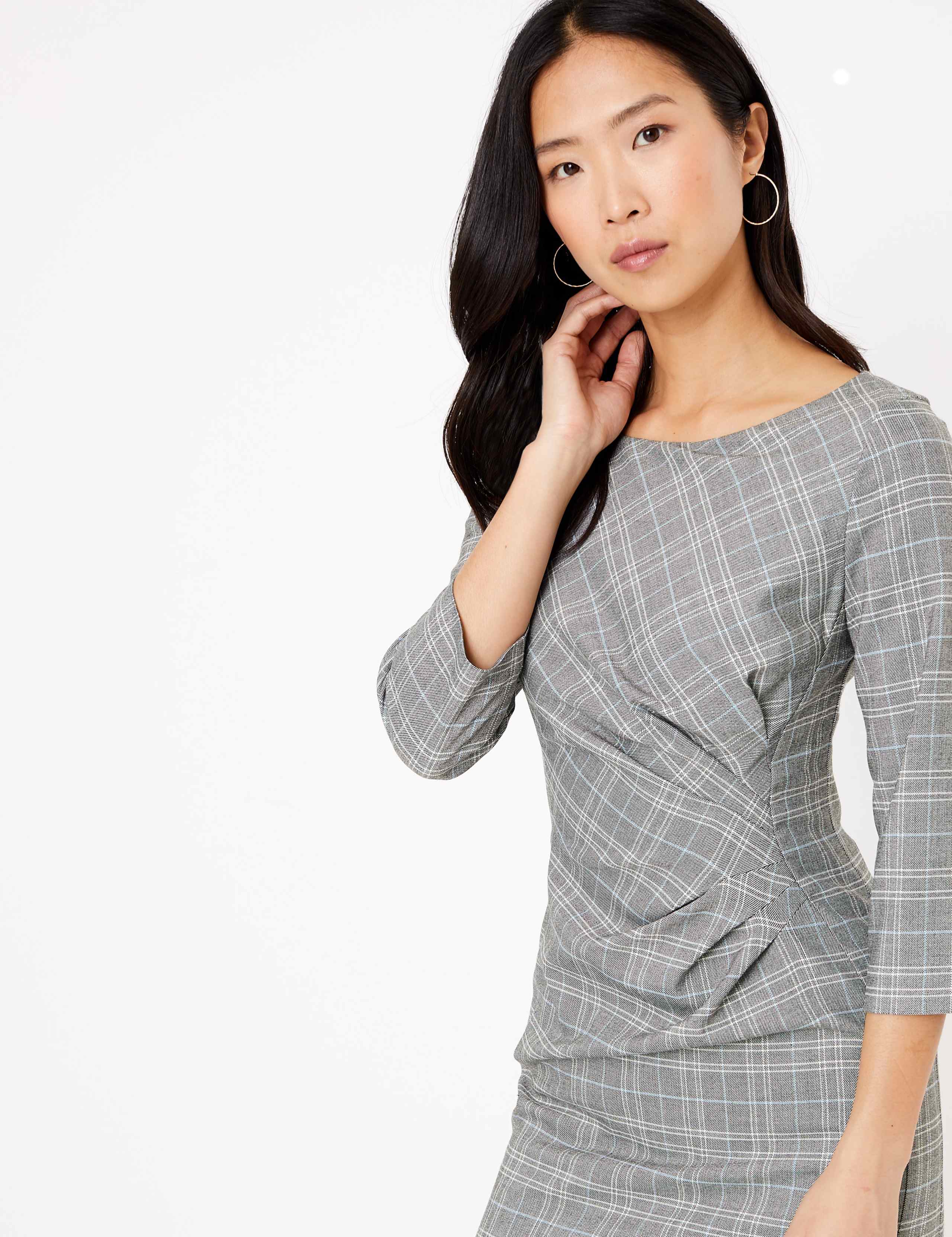 Checked Tailored Dress 2 of 3