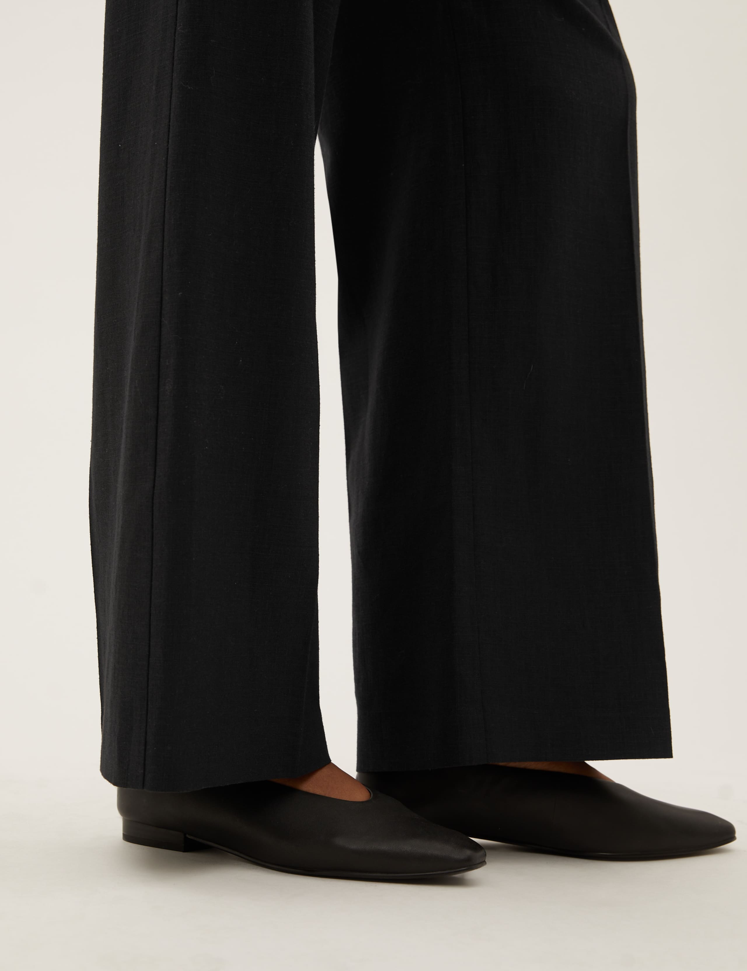 Linen Blend Wide Leg Trousers 4 of 4
