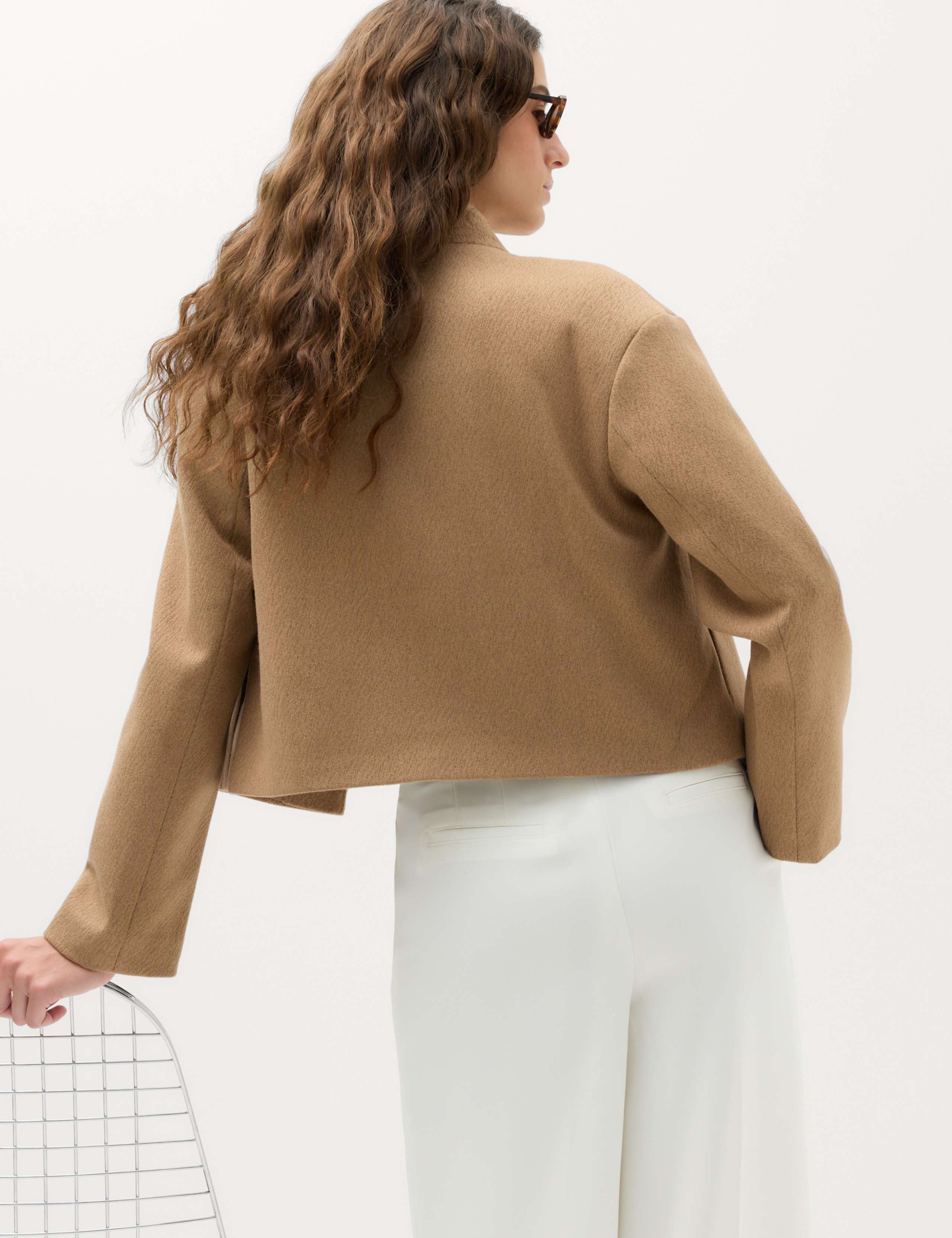 Textured Wrap Collar Short Jacket 4 of 6