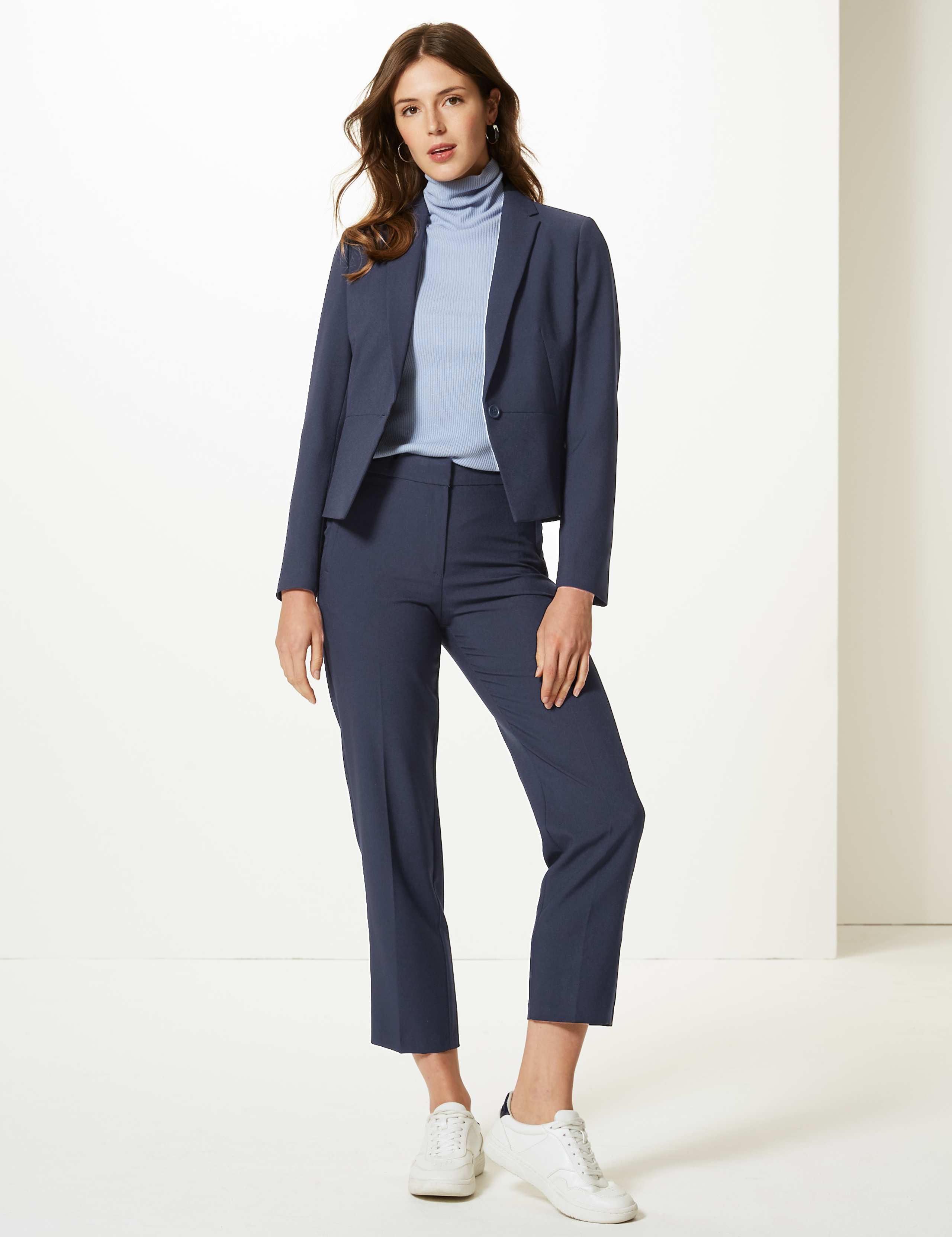 Straight Leg Ankle Grazer Trousers 1 of 5