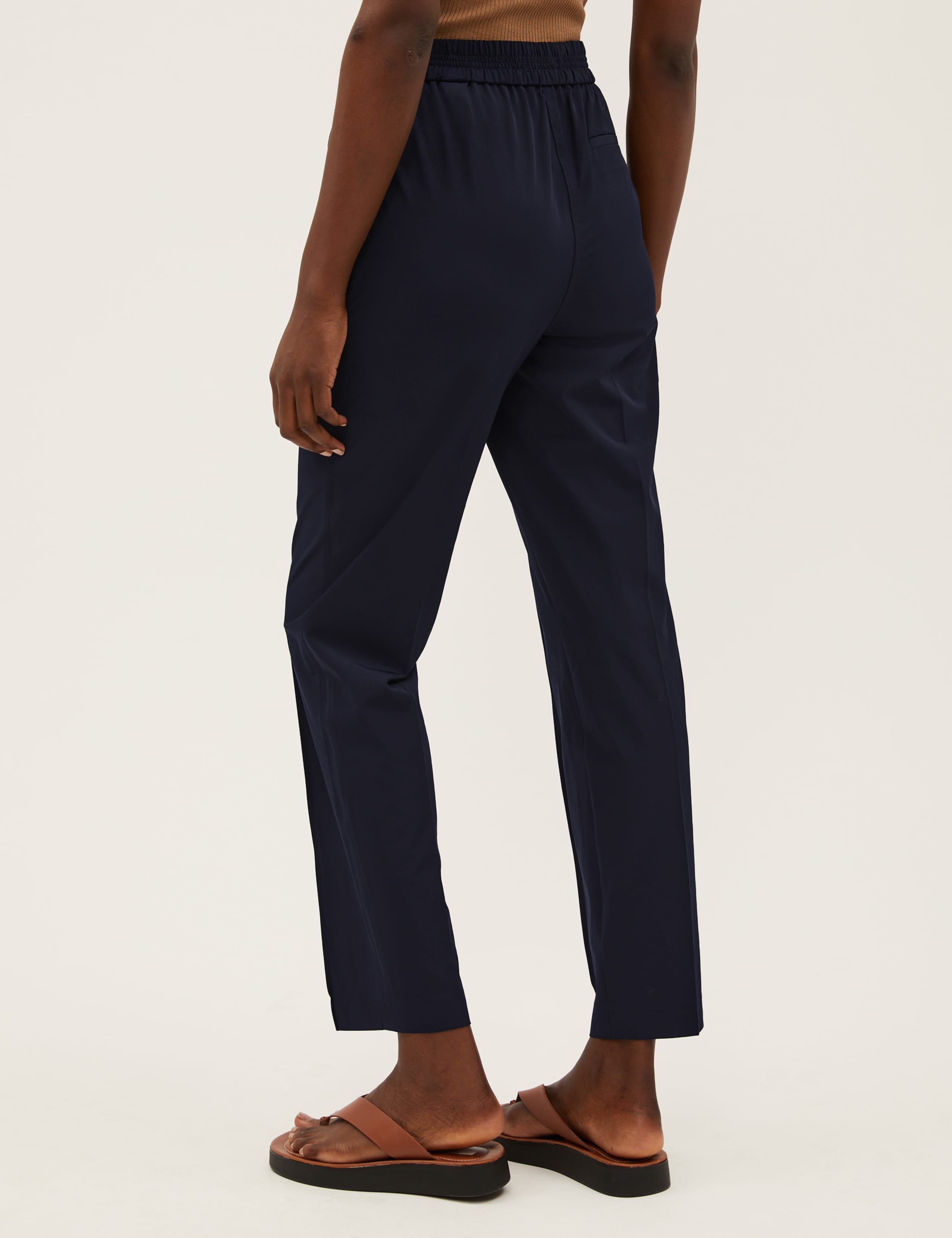 Woven Elasticated Waist Tapered Trousers 3 of 5