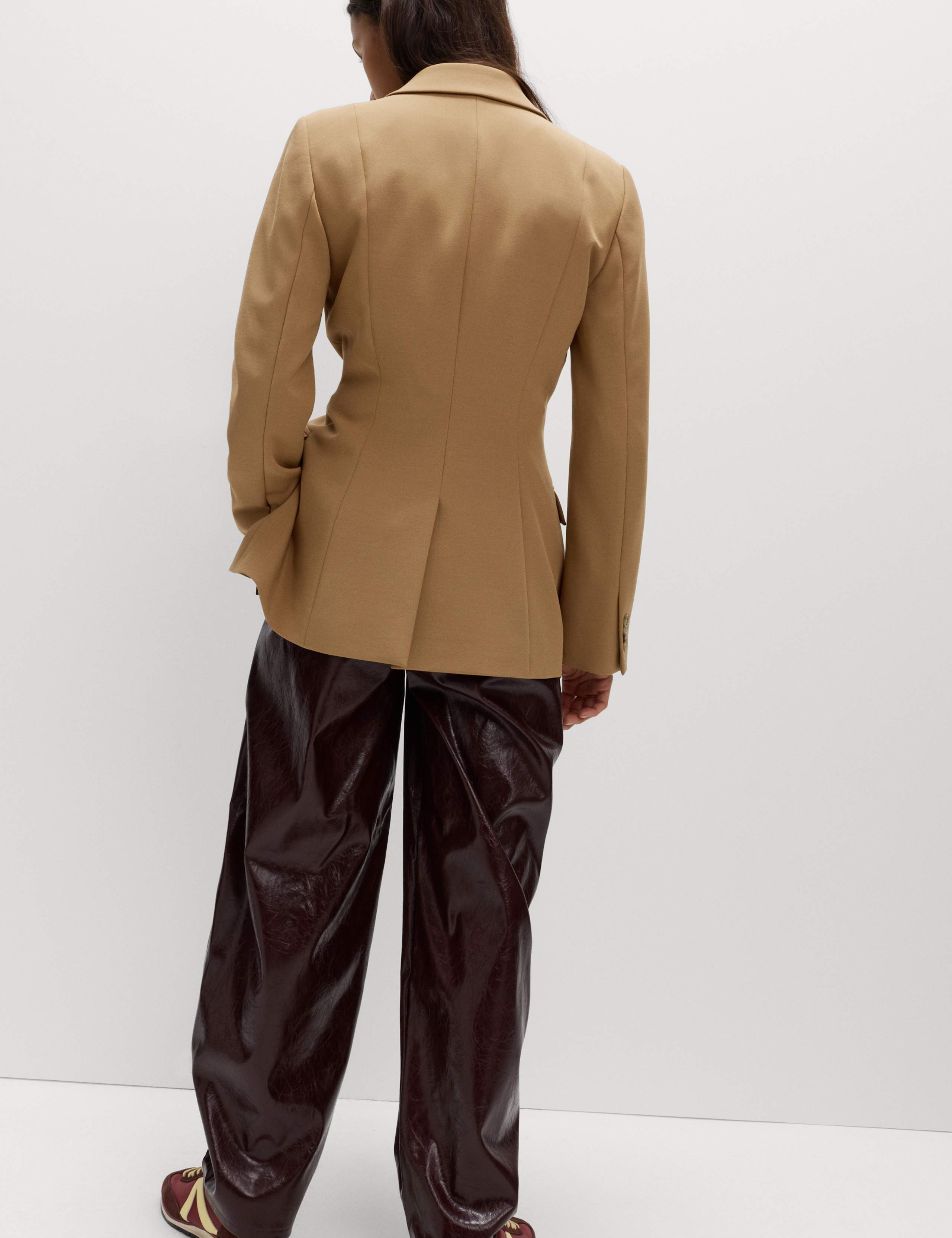 Twill Tailored Cinched Waist Blazer 6 of 7