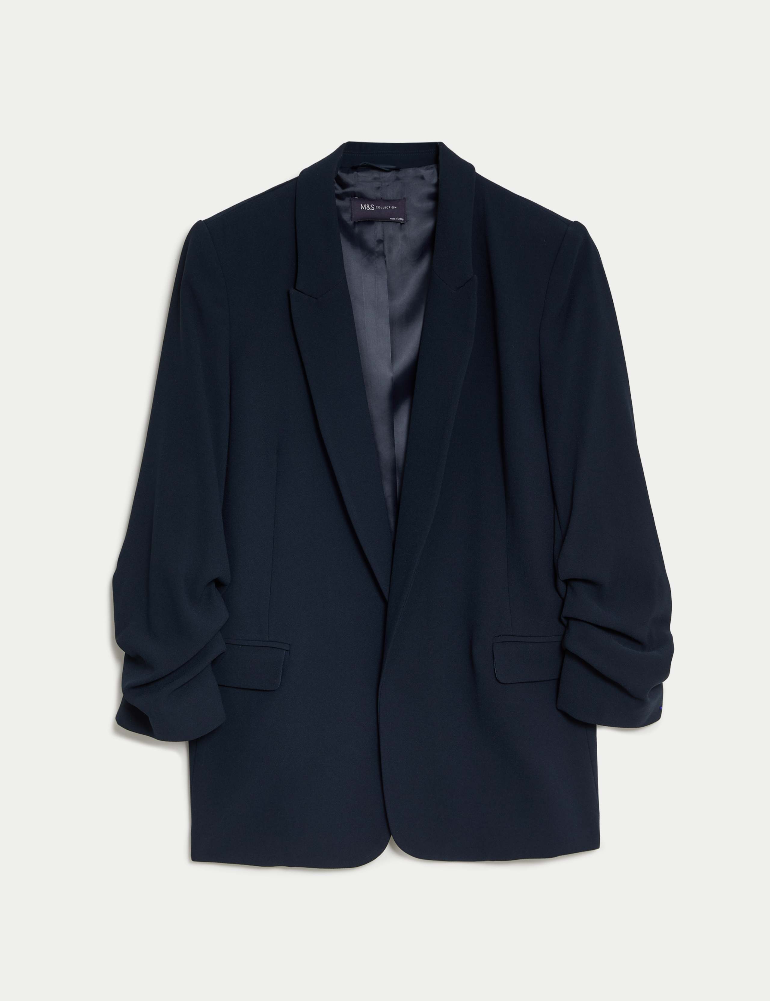 Relaxed Ruched Sleeve Blazer 2 of 6