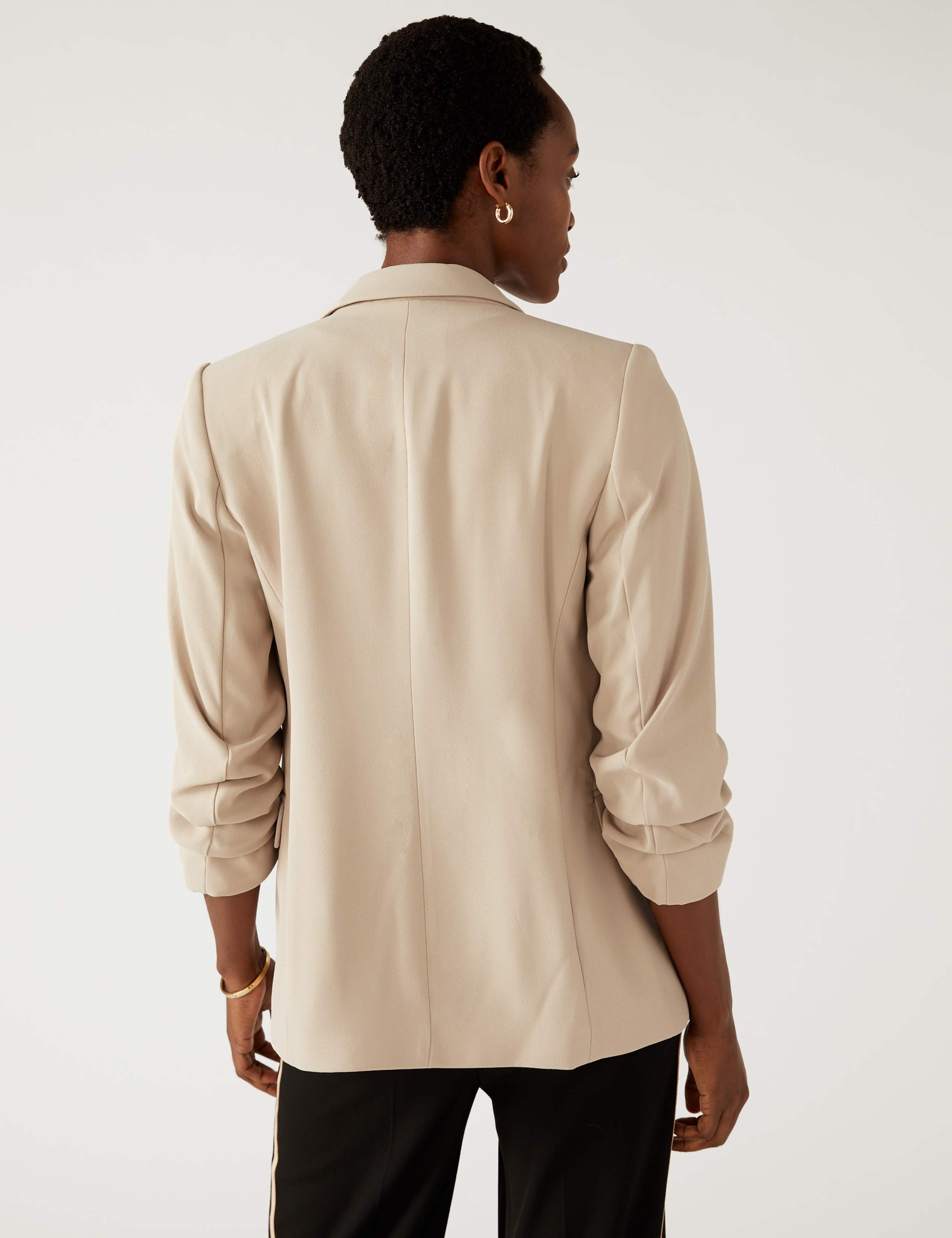 Relaxed Ruched Sleeve Blazer 5 of 5
