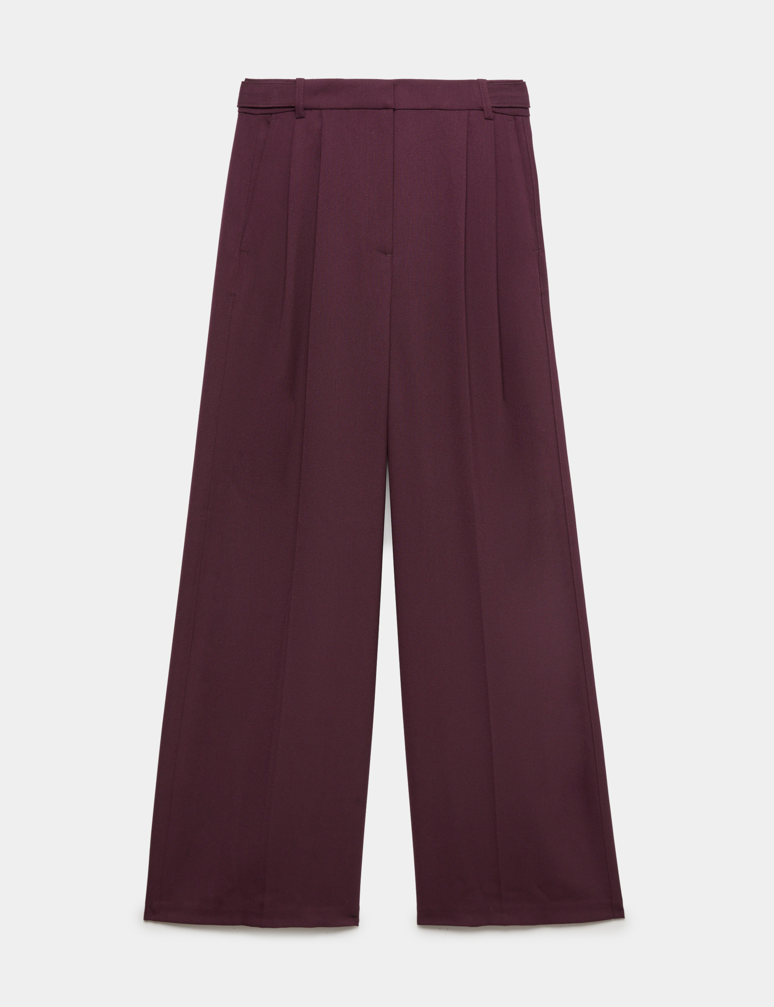 Double Pleated Side Tab Wide Leg Trousers 2 of 7