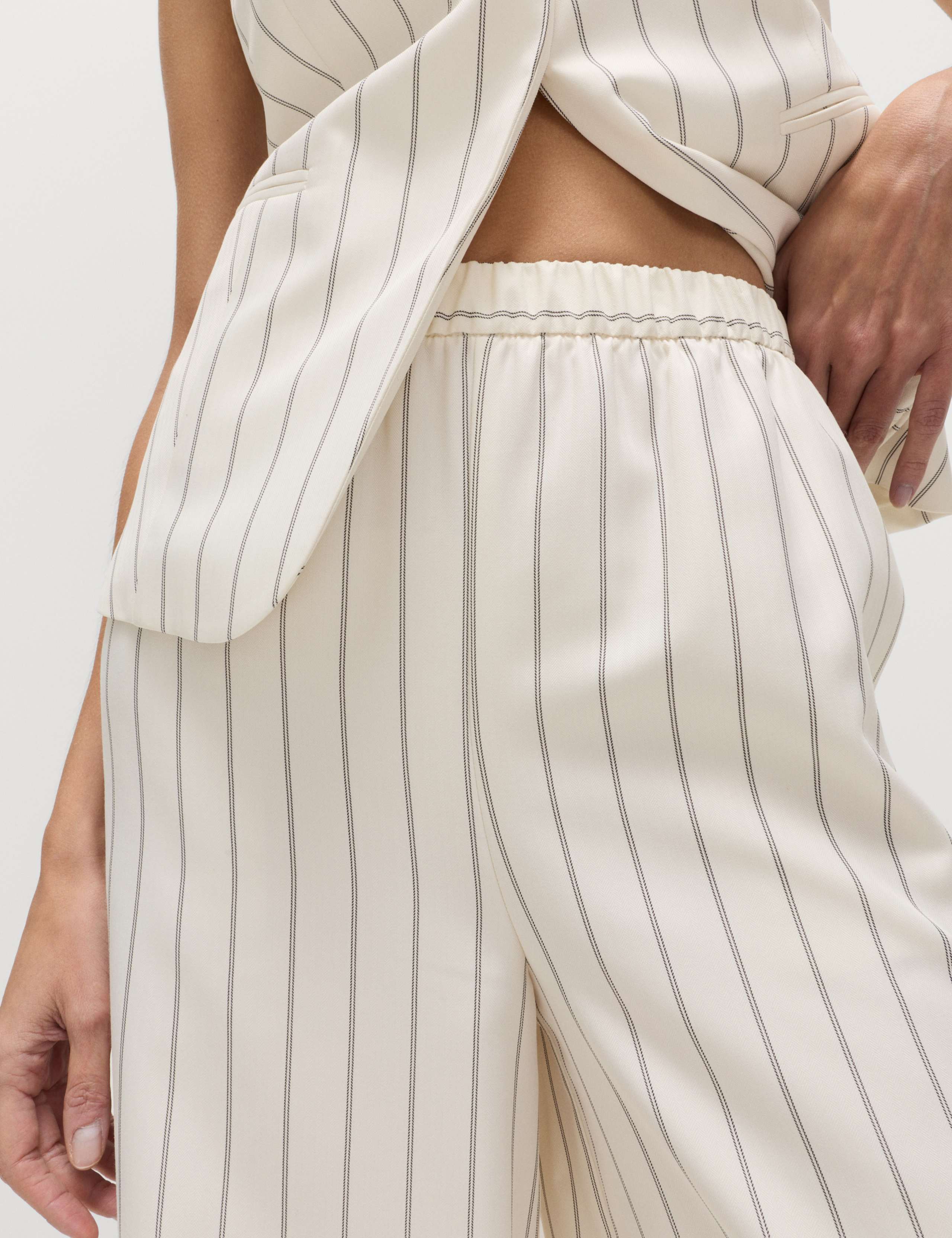 Pinstripe Wide Leg Trousers 3 of 6